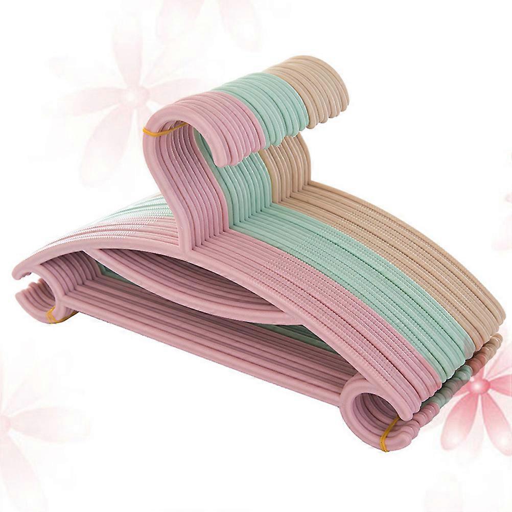 Children's Clothes Hangers with Plastic Material for Home Use Assorted Color 40 Pieces