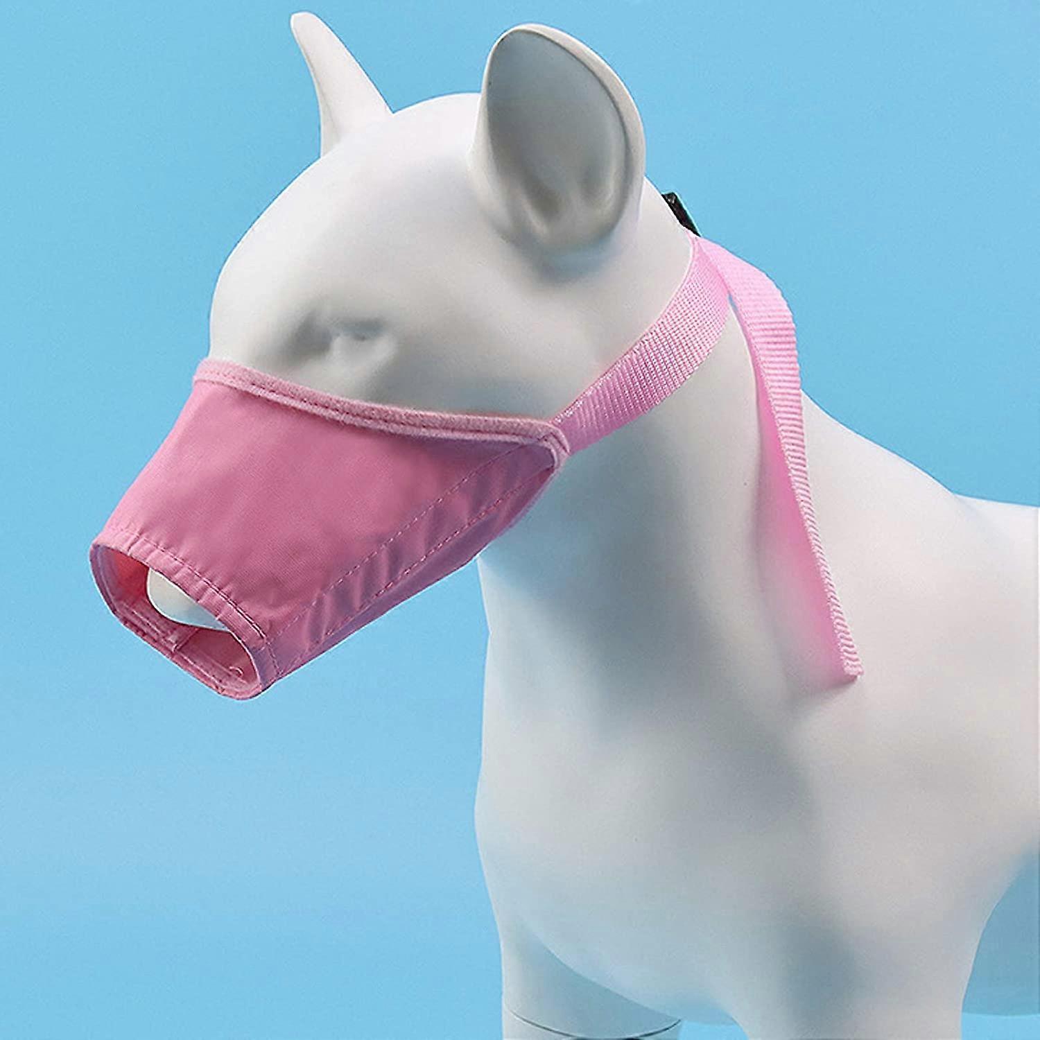 Muzzle for Dogs, Adjustable, AntiBite, AntiBark, AntiEating, Pink