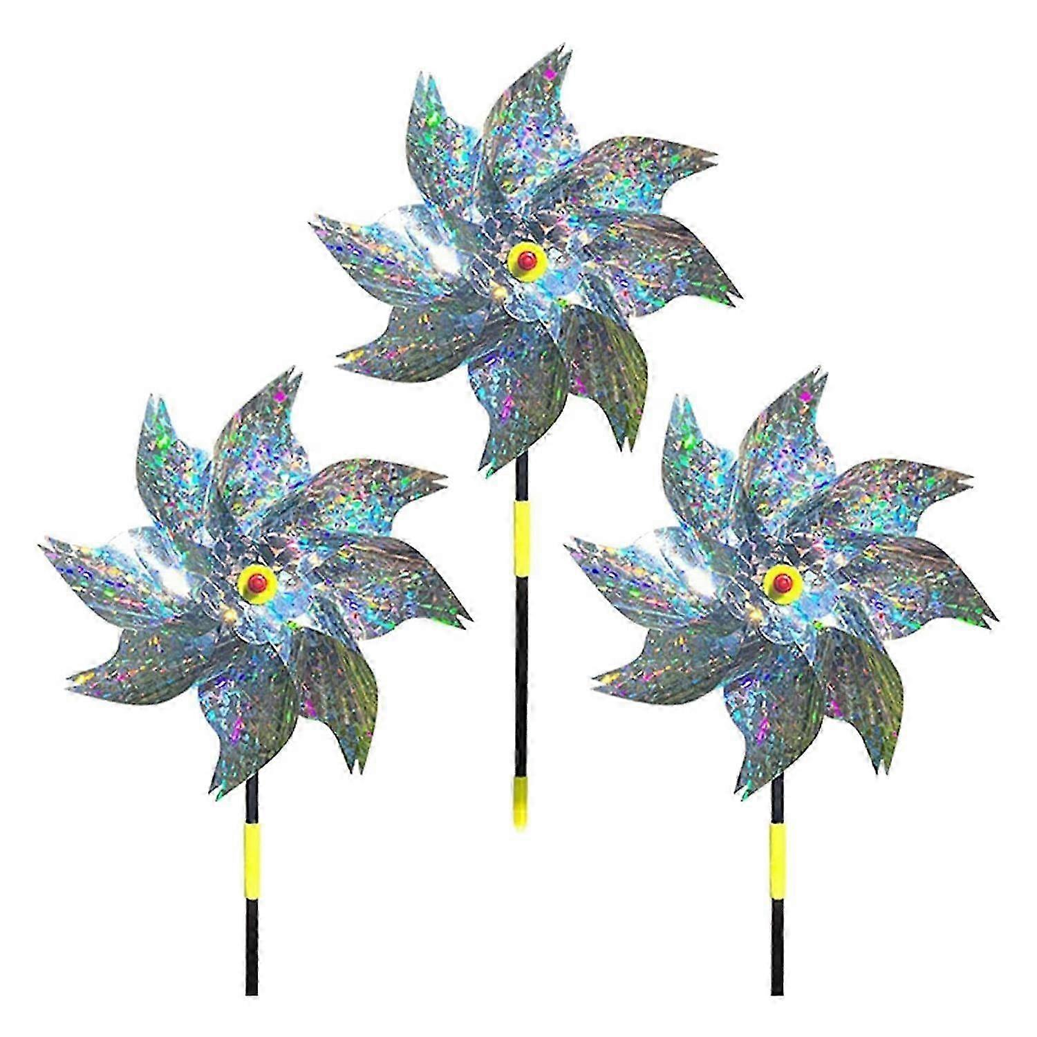 3 Pieces Windmills, Bird Repellent,Fruit Garden,Reflective Windmill, Bird Repellent, Bird Repellent-Good