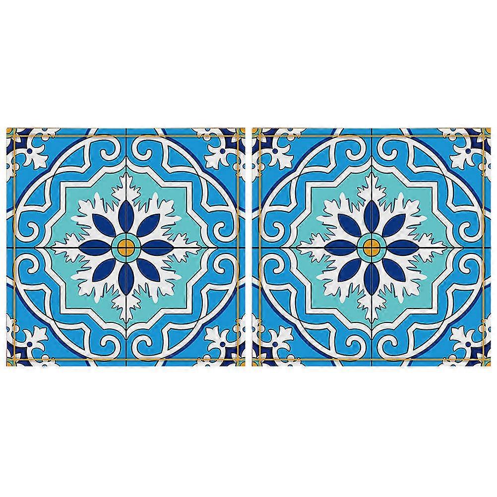 Blue Square Wall Decals For Home Decoration 8x8CM Wearproof 20Pcs