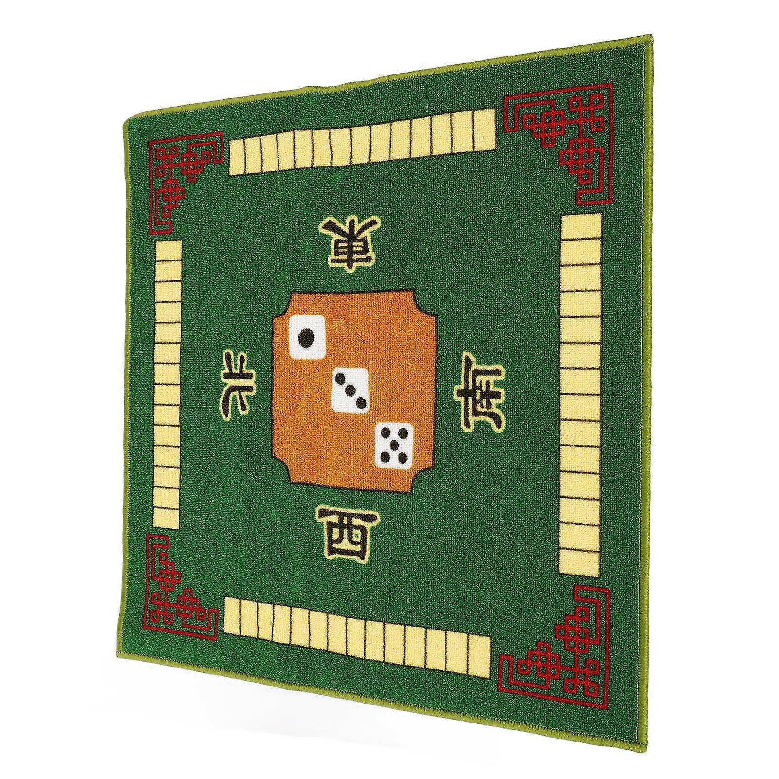 Noise Reduction Mahjong Table Pad Protective Cover 80X80CM Green For Board Game Enthusiasts 1Set