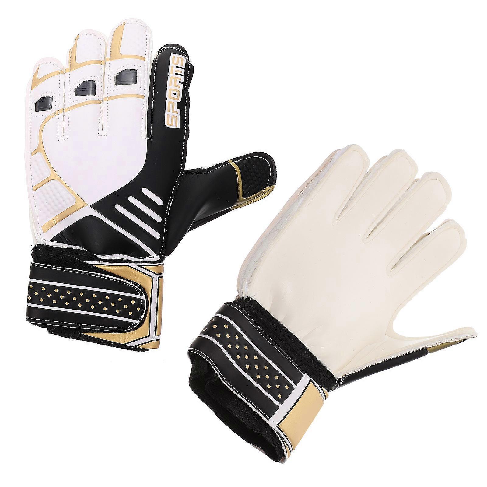 Goalkeeper Training Equipment For Kids Soccer Match Black Adjustable Wristband Flexible Back 1 Pair