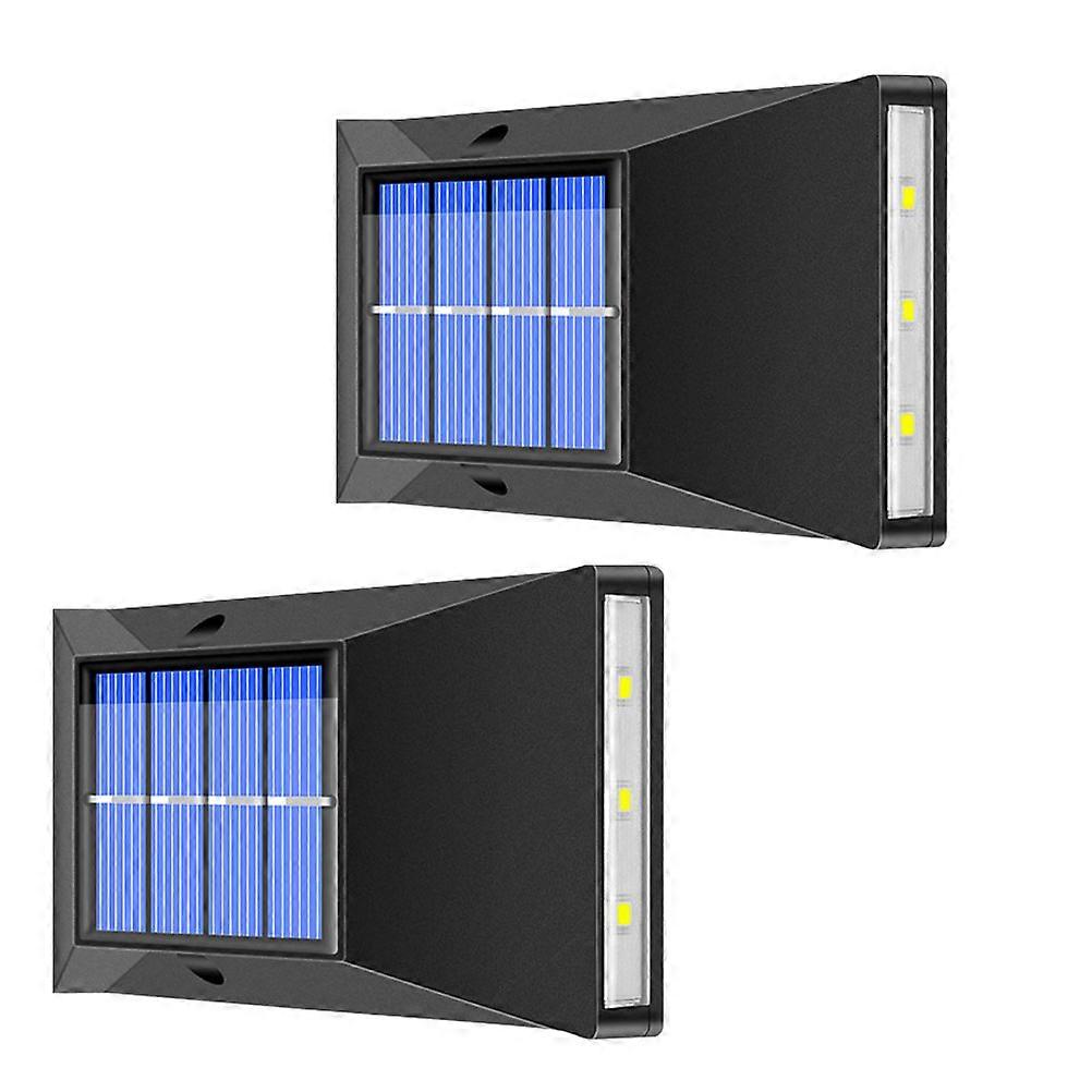 Solar Wall Light Outdoor Landscape Light for Lighting 2Pcs with 6LED
