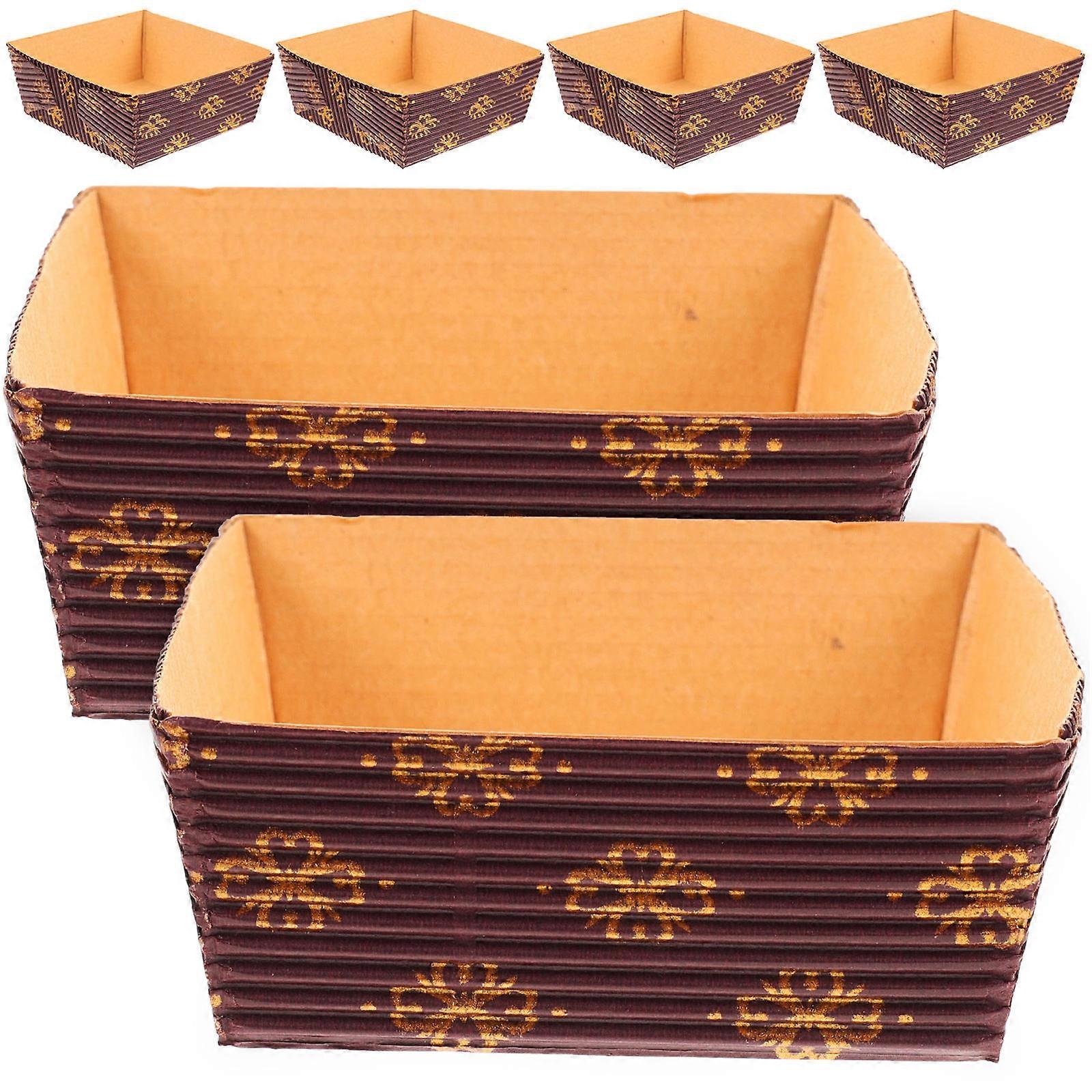 25pcs Multi Colored Disposable Paper Loaf Pans for Baking Cakes and Appetizers 3.5 x 7.5 Inches