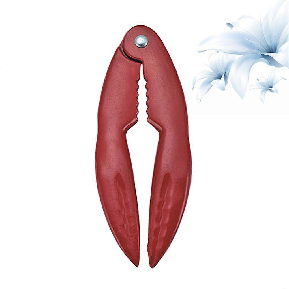 Aluminum Alloy Lobster Clip with Ergonomic Handle for Home Use Red Portable Seafood Tool 10.5 Inches