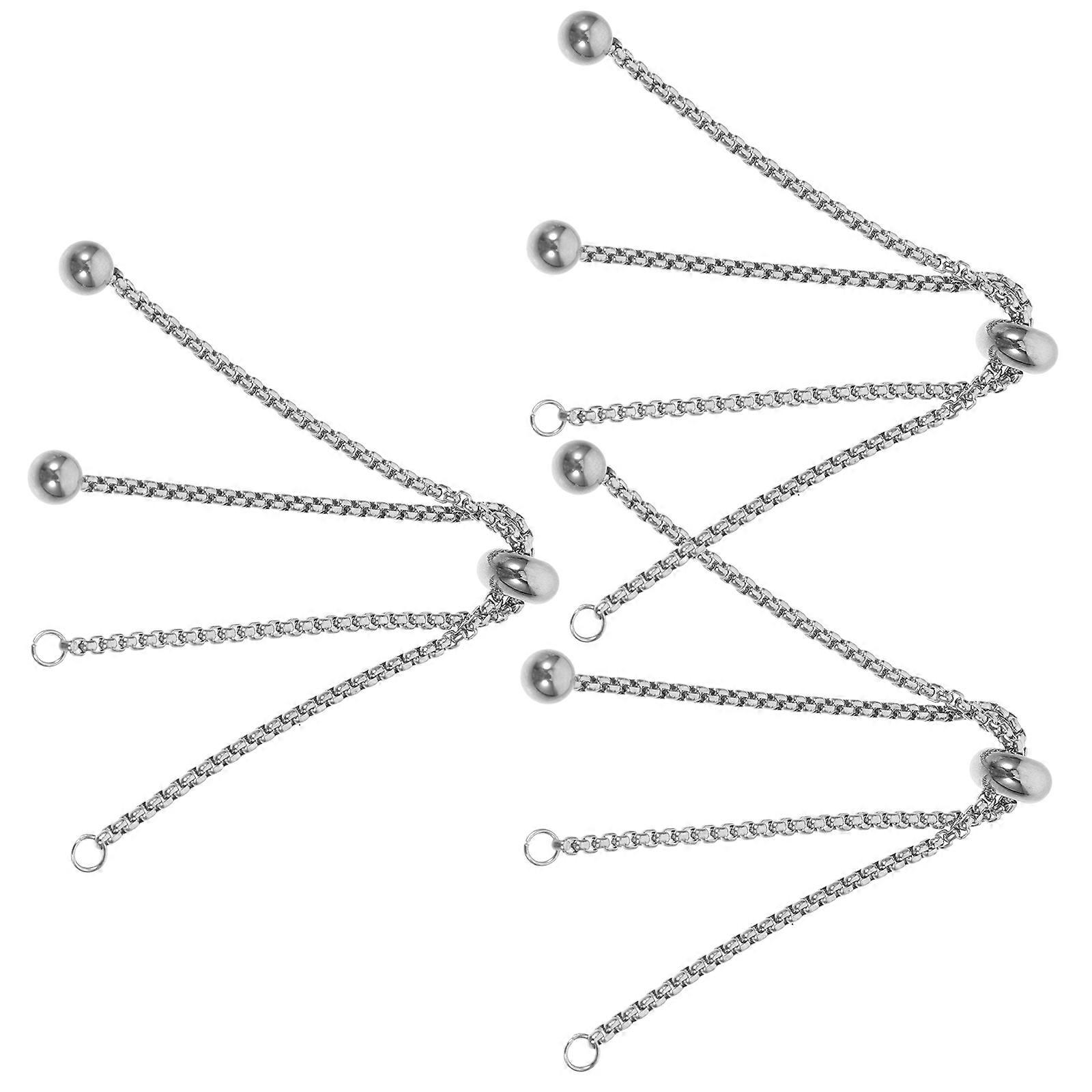 Here's a refined and professional product description based on your input:
**3PCS Adjustable Stainless Steel Bracelet Chains for Jewelry Making –
