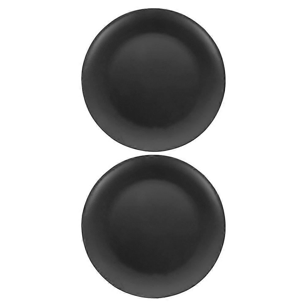 Black Dinnerware Plates for Serving 2Pcs Round Platter for Appetizers