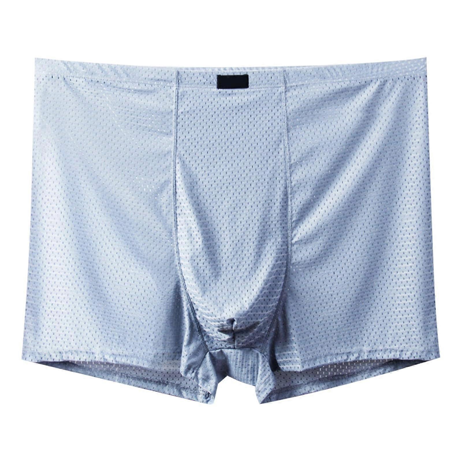 Men's Plus Size Briefs 8XL Boxer Shorts Ice Silk Underwear Soft Comfortable