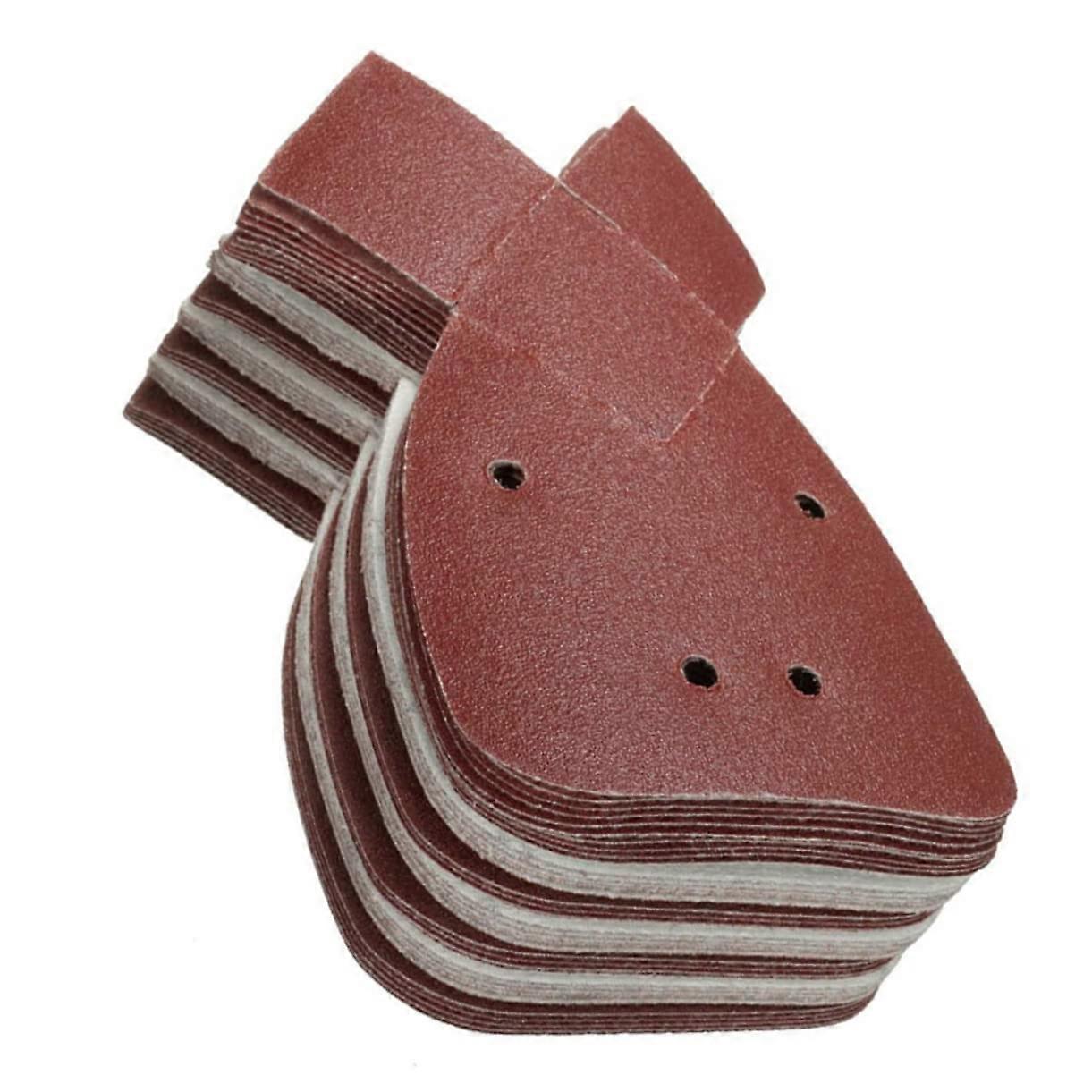 Triangular Sanding Discs, 40-Piece, for Palm Sander, Hook-and-Loop Pads, Aluminum Oxide, Compatible with Palm Sanders