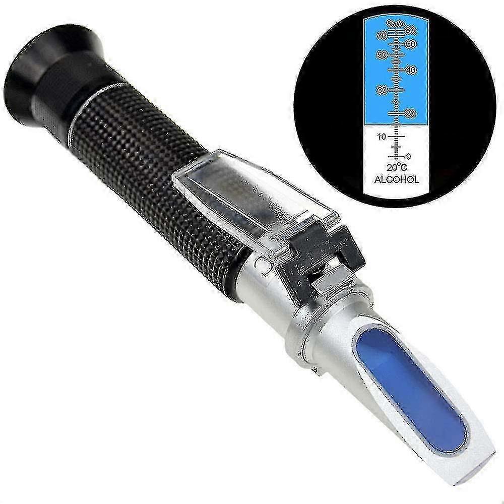 Alcohol Refractometer For Spirit Alcohol Volume Percent Measurement With Automatic Temperature Compensation (atc), Range 0-80% V/v Alcohol Refractomet