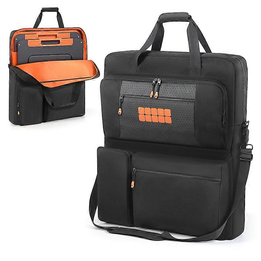 Multi-functional Solar Panel Storage Bag (Black + Orange) - Bag Only