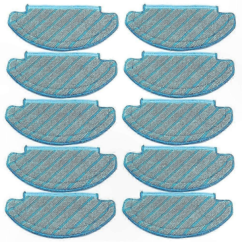 10-Pack Microfiber Mop Pads for Robotic Vacuum Cleaners Compatible with Multiple Models