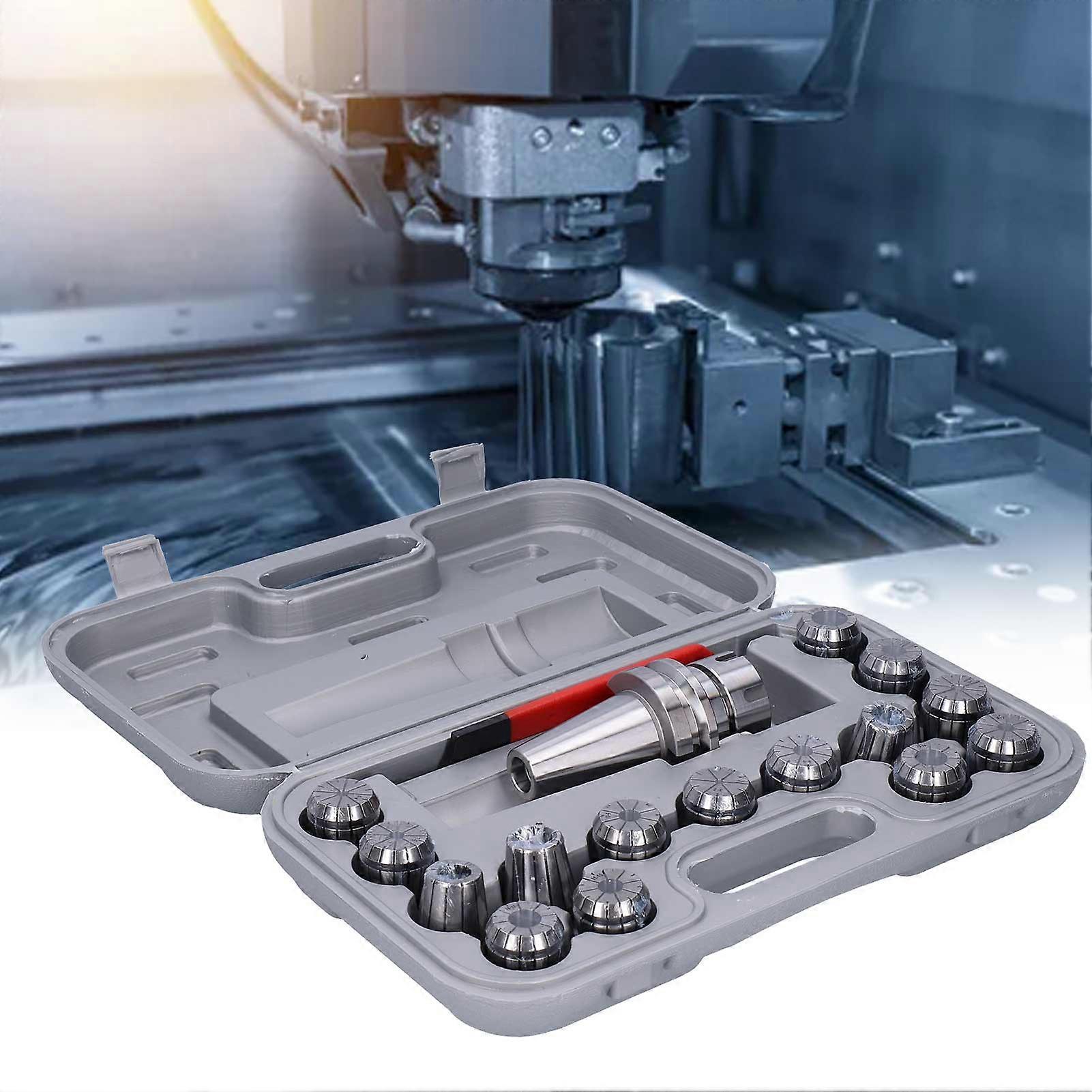 15Pcs Spring Collet 20CrMnTi Elastic Chuck Toolholder CNC Machine Tool BT40-ER32-15PC