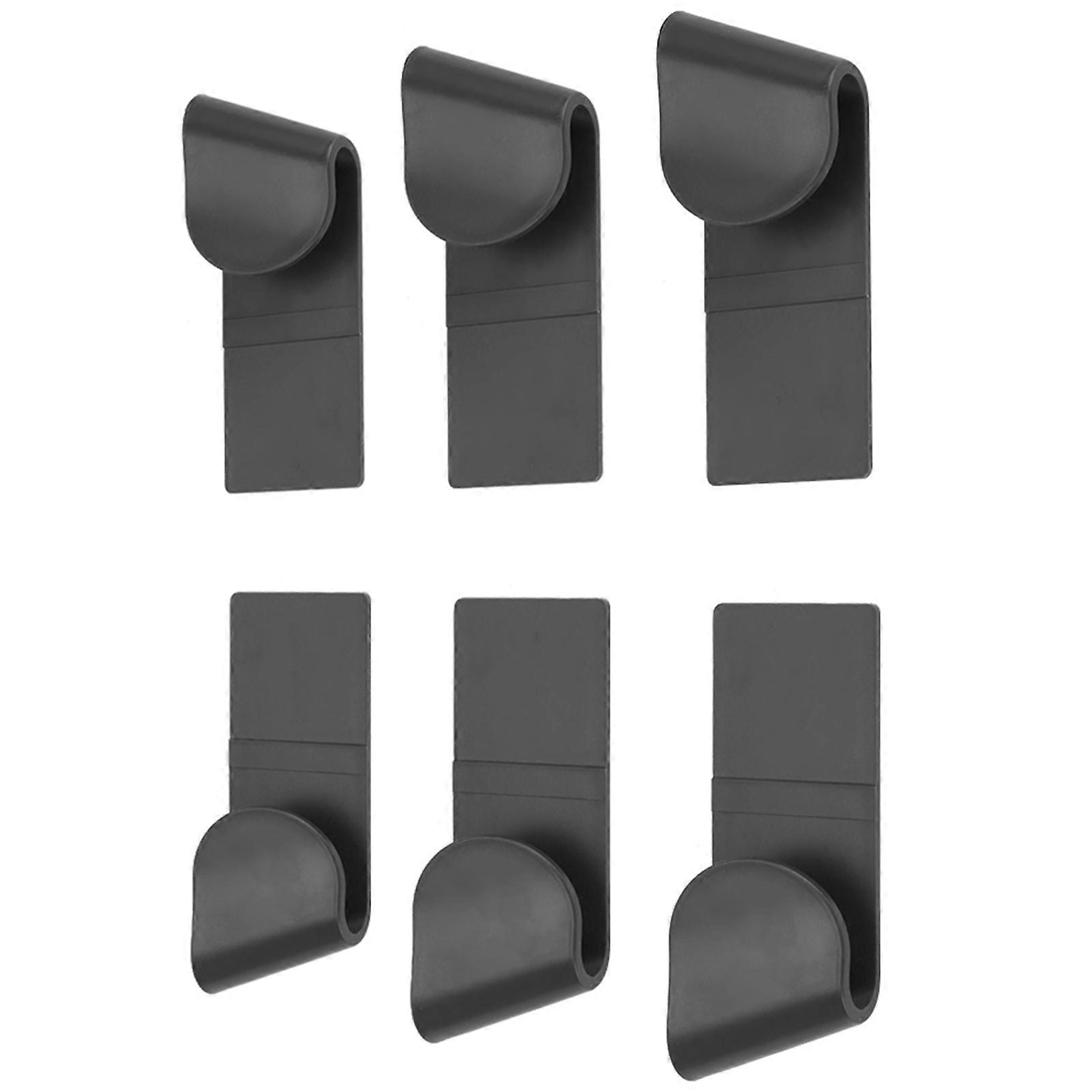 6Pcs PunchFree 壁挂式锅盖架 ABS 19.5x3.7x2.1cm