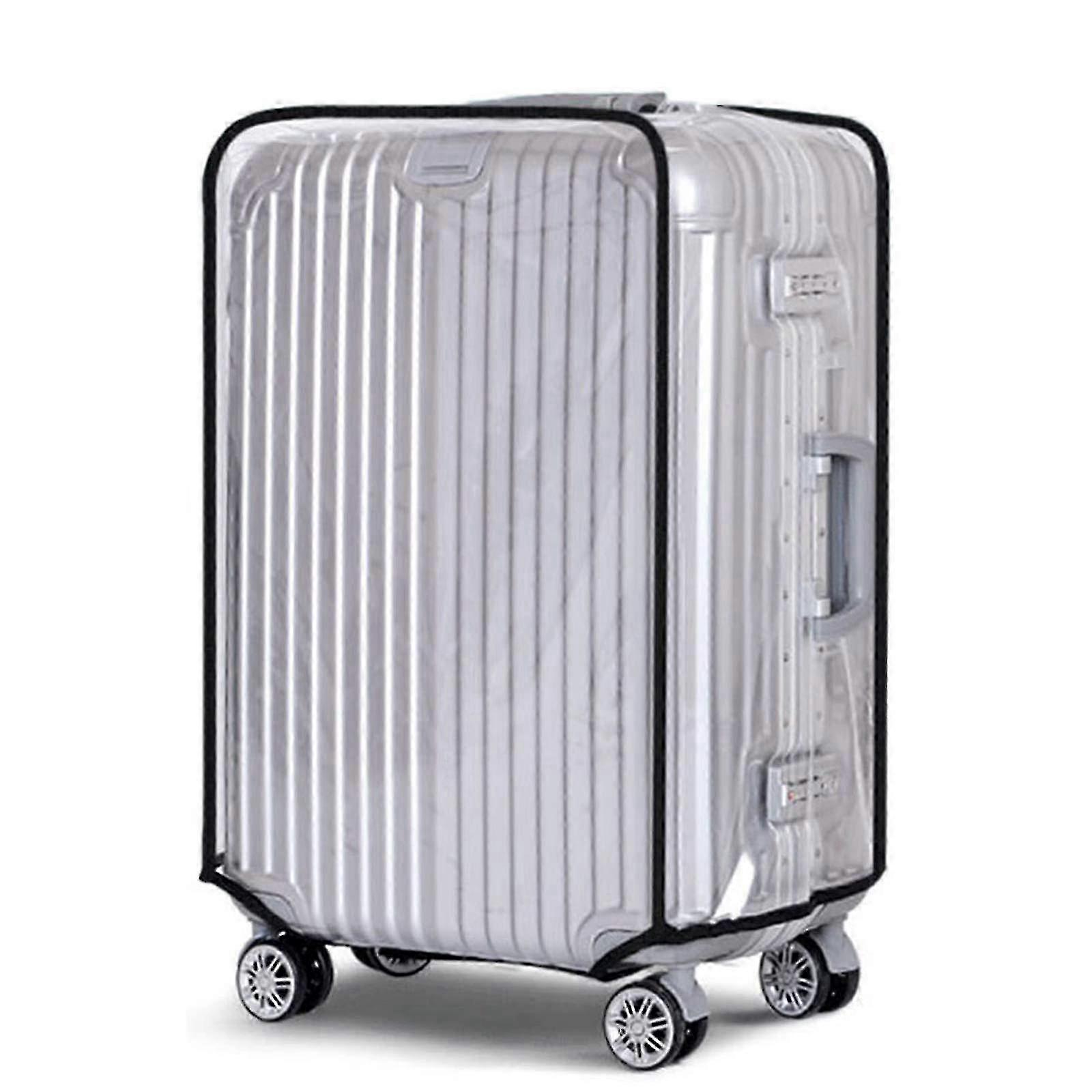 Capa de Bagagem PVC Transparente à Prova d'Água para Malas de Rodas de 24 Polegadas, à Prova de Poeira e Arranhões