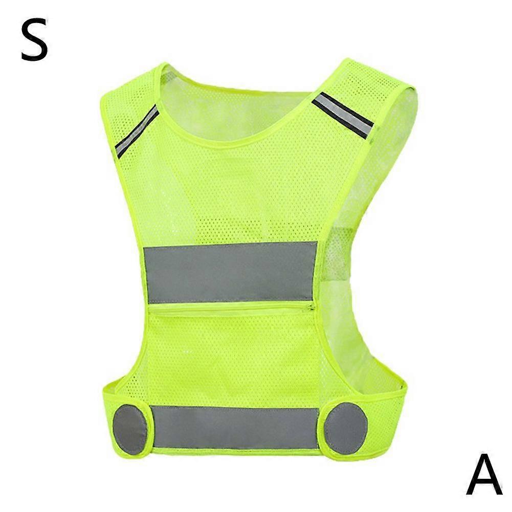 High Visibility Reflective Vest Adjustable Breathable Mesh for Running Cycling Safety
