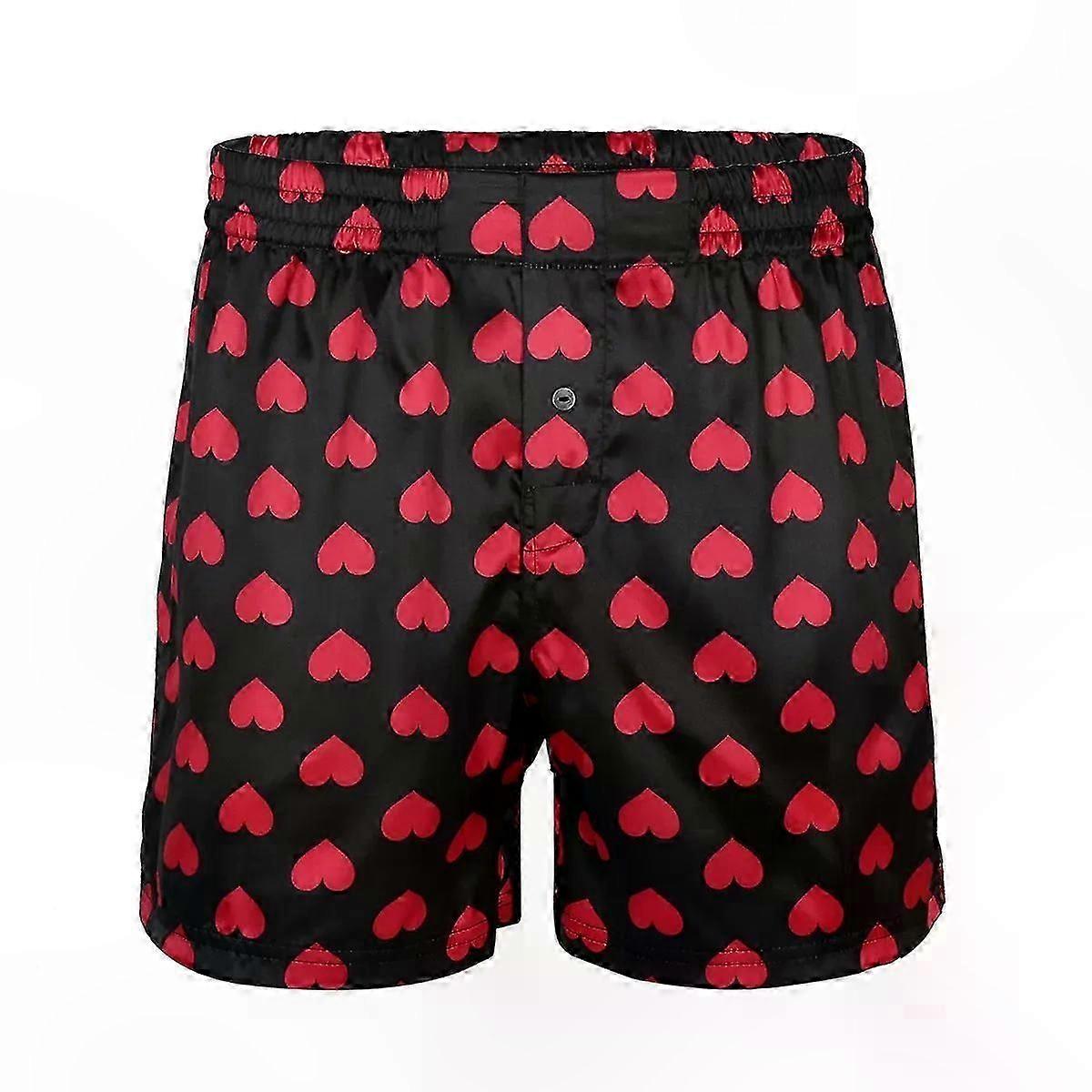 شورت ملاكم بنمط القلب للرجال - ملابس صالة ناعمة مريحة ملابس نوم ملابس رياضية عارضة قيعان الشاطئ فكرة هدية عيد الحب