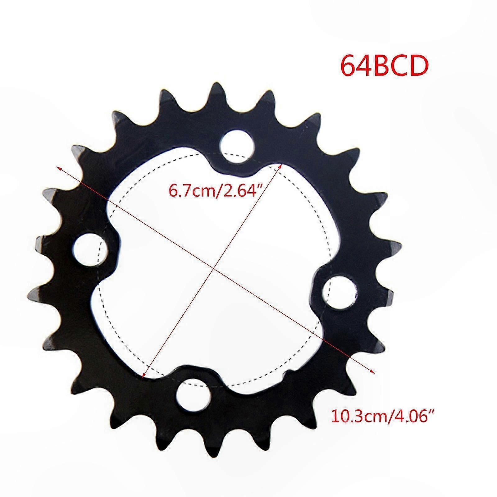 CNC Aluminum Alloy Chainring for Mountain Bikes, 22T-44T Round Oval Design, Lightweight MTB Single Speed Replacement Chain Wheel