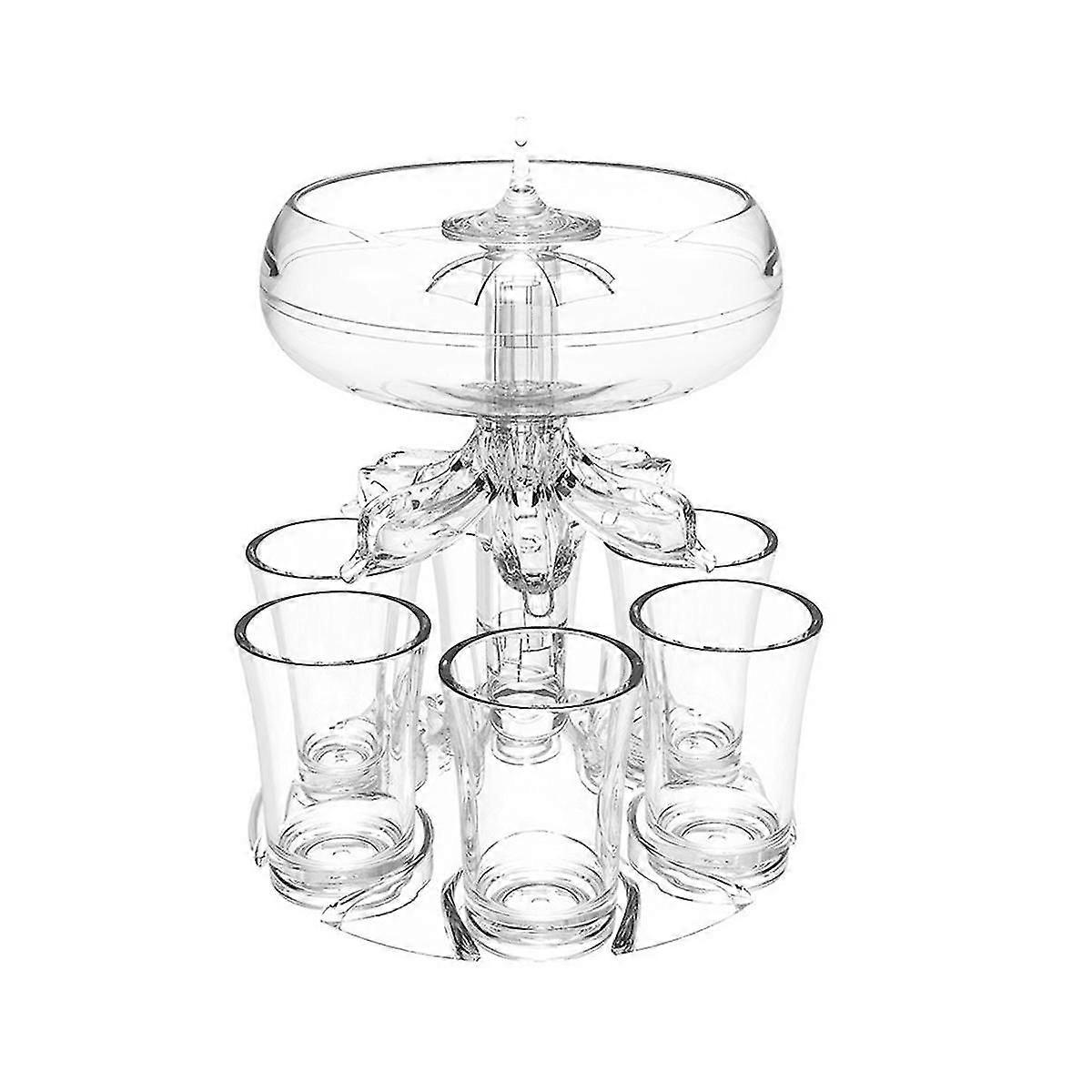 party drink dispenser with shot glasses