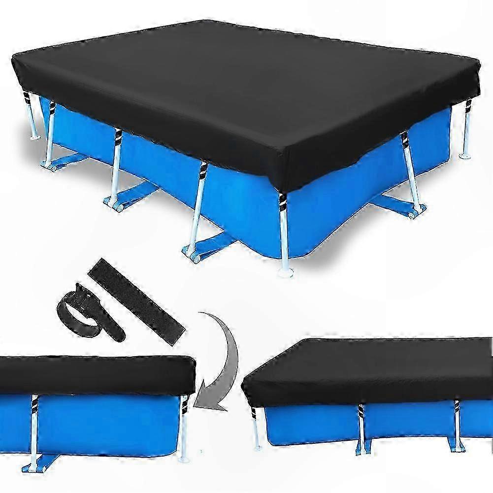 Durable Rectangular Pool Cover, 400x211, Tear & Fade Resistant Protector for Above Ground Frames