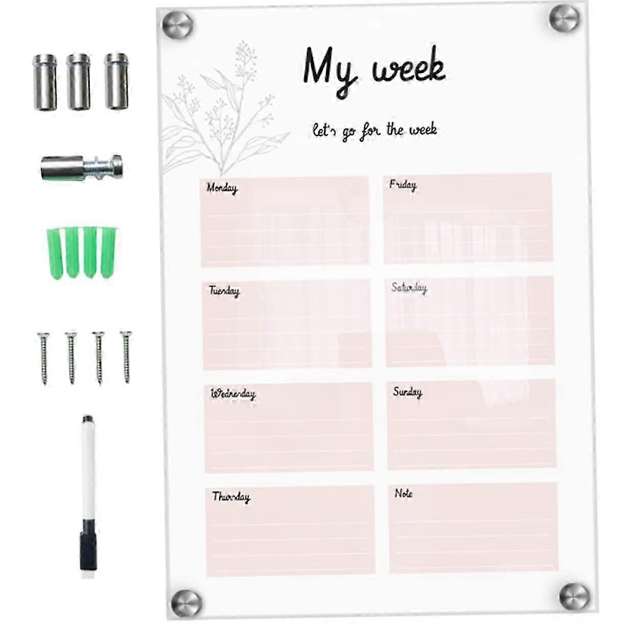 Decorative Message Boards - Acrylic Memo Board with Erasable Pen for Stylish Decor