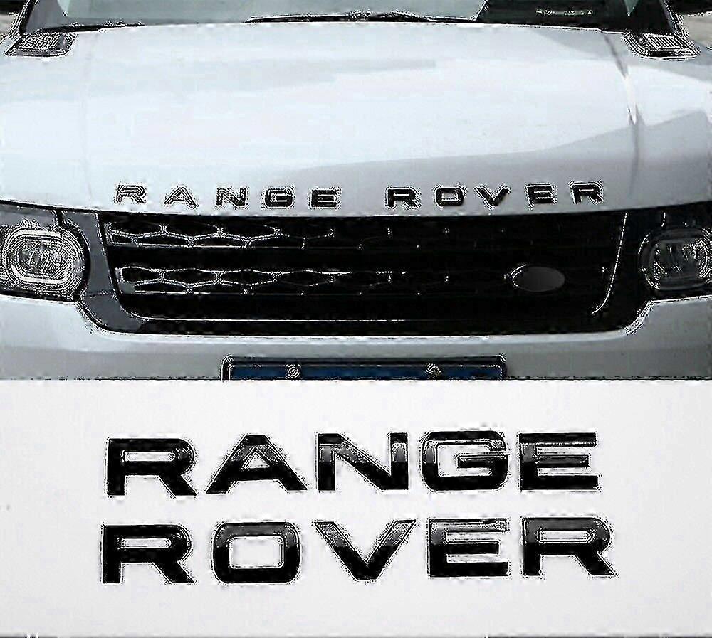 Enhanced Gloss Black Badge Emblem Set for Range Rover Vogue Sport and Evoque Models