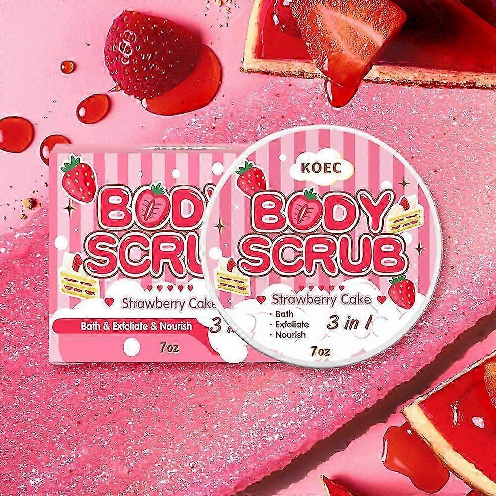 Strawberry Cake Body Scrub Deep Cleansing Nourishing Fragrance Exfoliating Bath