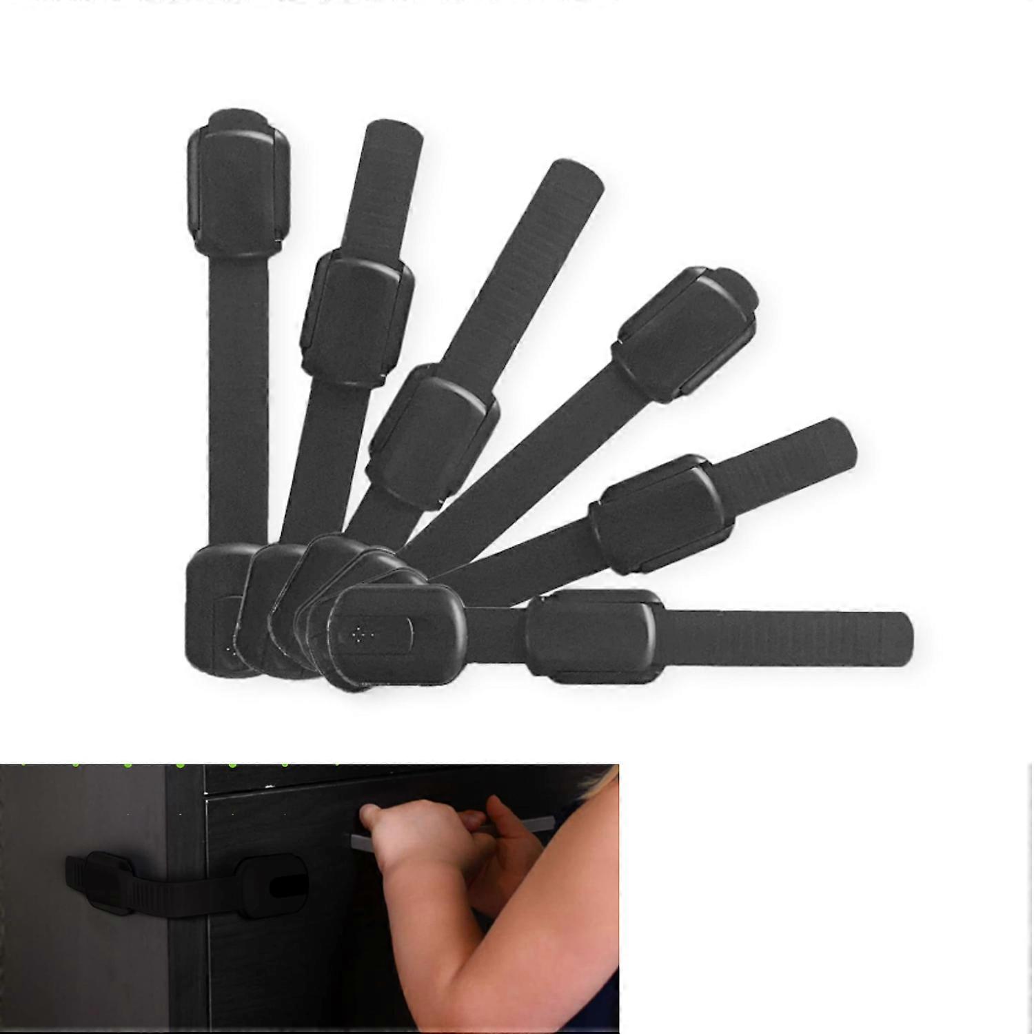 Child Safety Cabinet Locks, Lock,Safety Strap Locks, Pack of 6