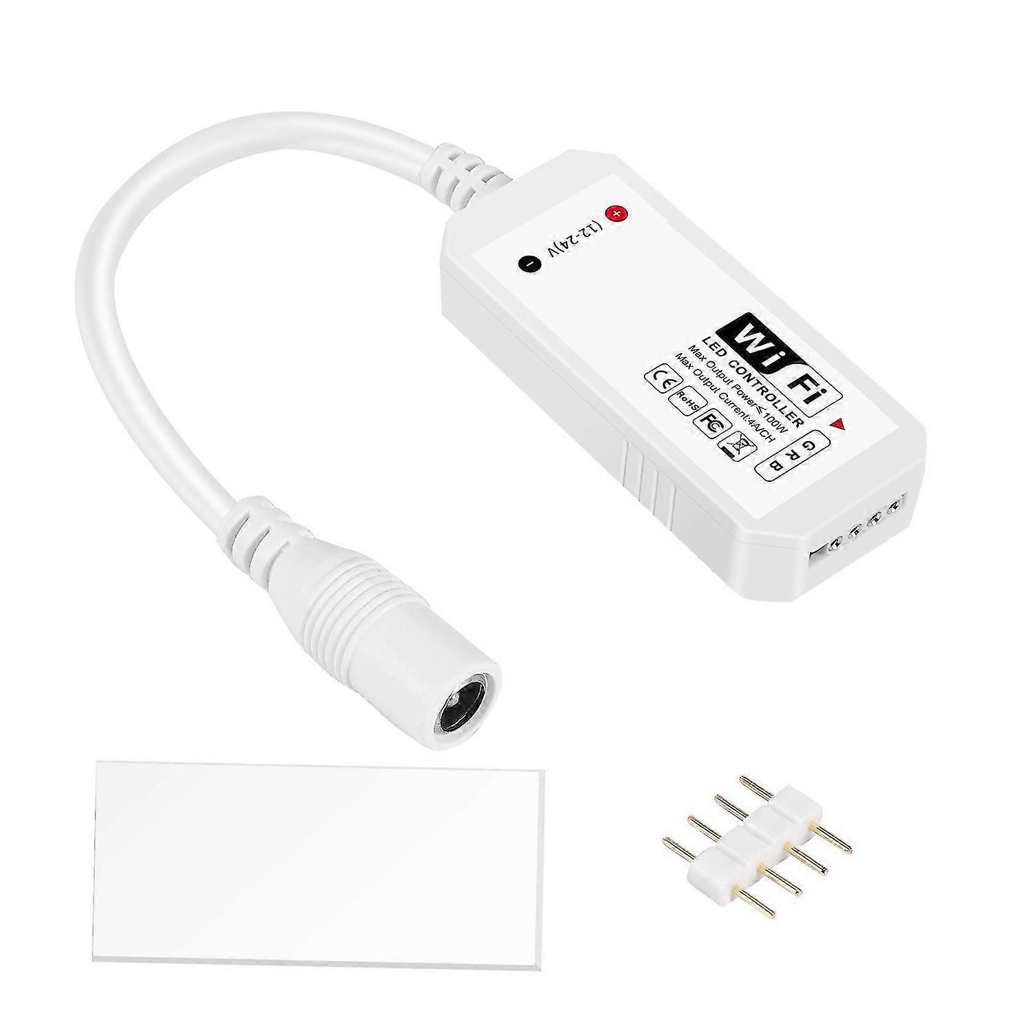 RGB Led Light Strip Voice Control Work with Alexa & Google Home, WIFI Wireless Smart Controller with Free App Via IOS Or Android