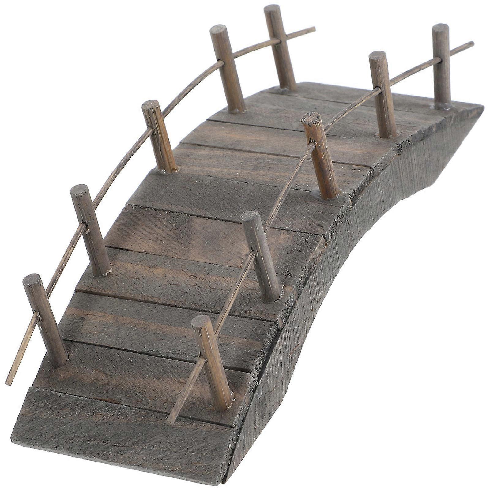Mini Garden Bridge for Home Use with 5Pcs Miniature