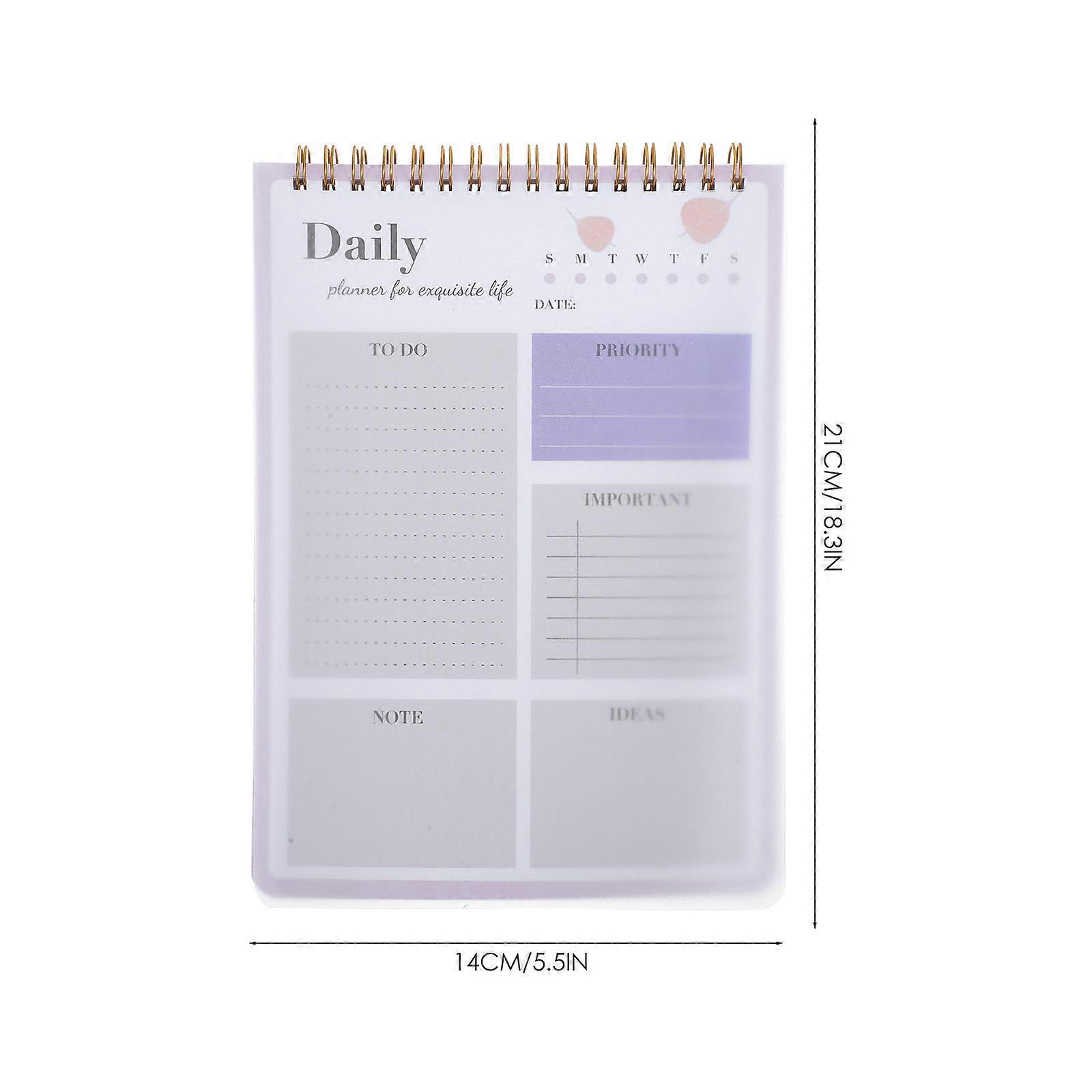 Schedule Planner Daily Calendar for Management 4Pcs Efficient Plan Pad