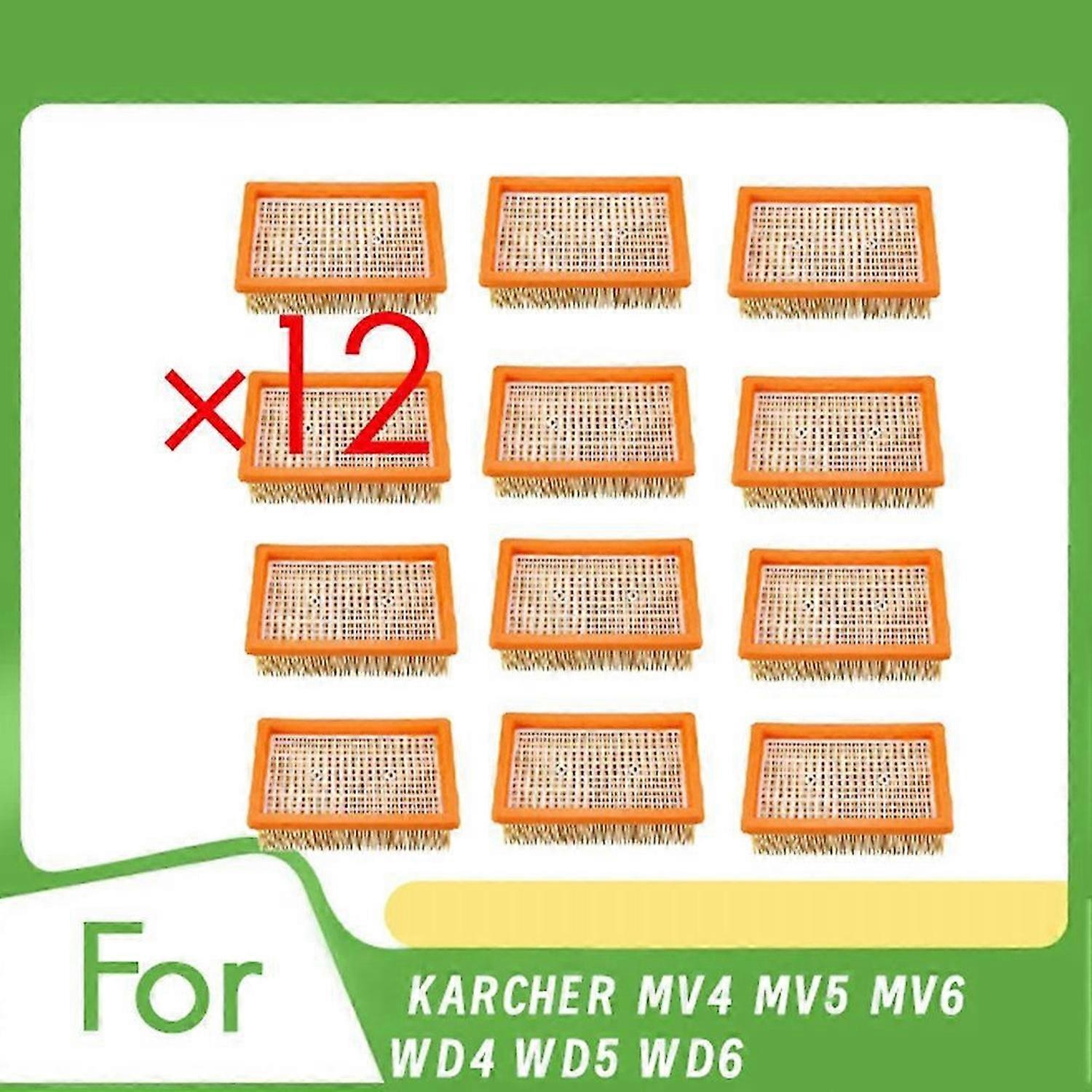 12 PCS 2.863-005.0 Hepa Filter for KARCHER MV4 MV5 MV6 WD4 WD5 WD6 Vacuum Cleaner Wet and Dry Vacuum