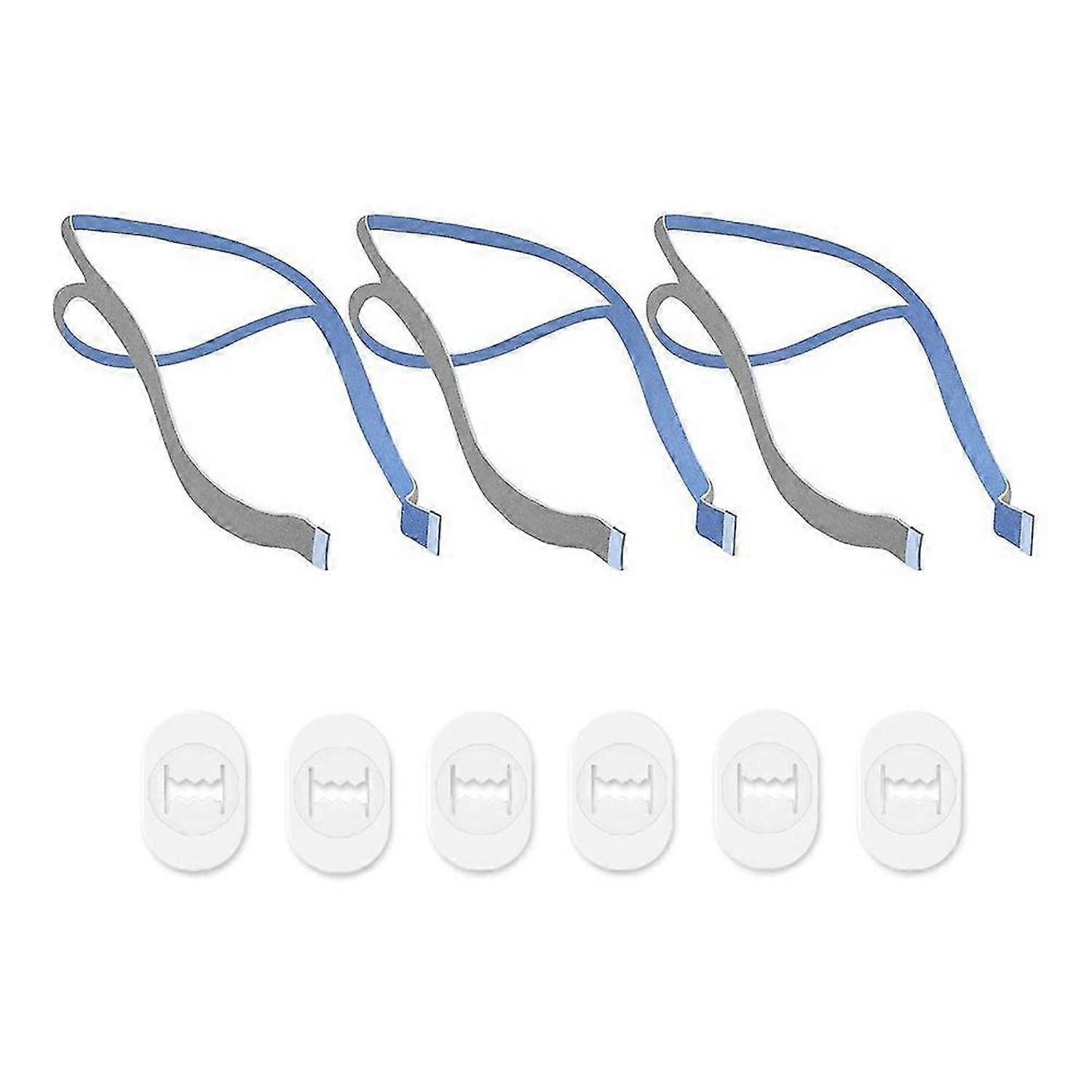 Replacement Headgear Compatible for P10 Nasal Pillow CPAP Strap 3 Shoulder Straps and 6 Adjustment C