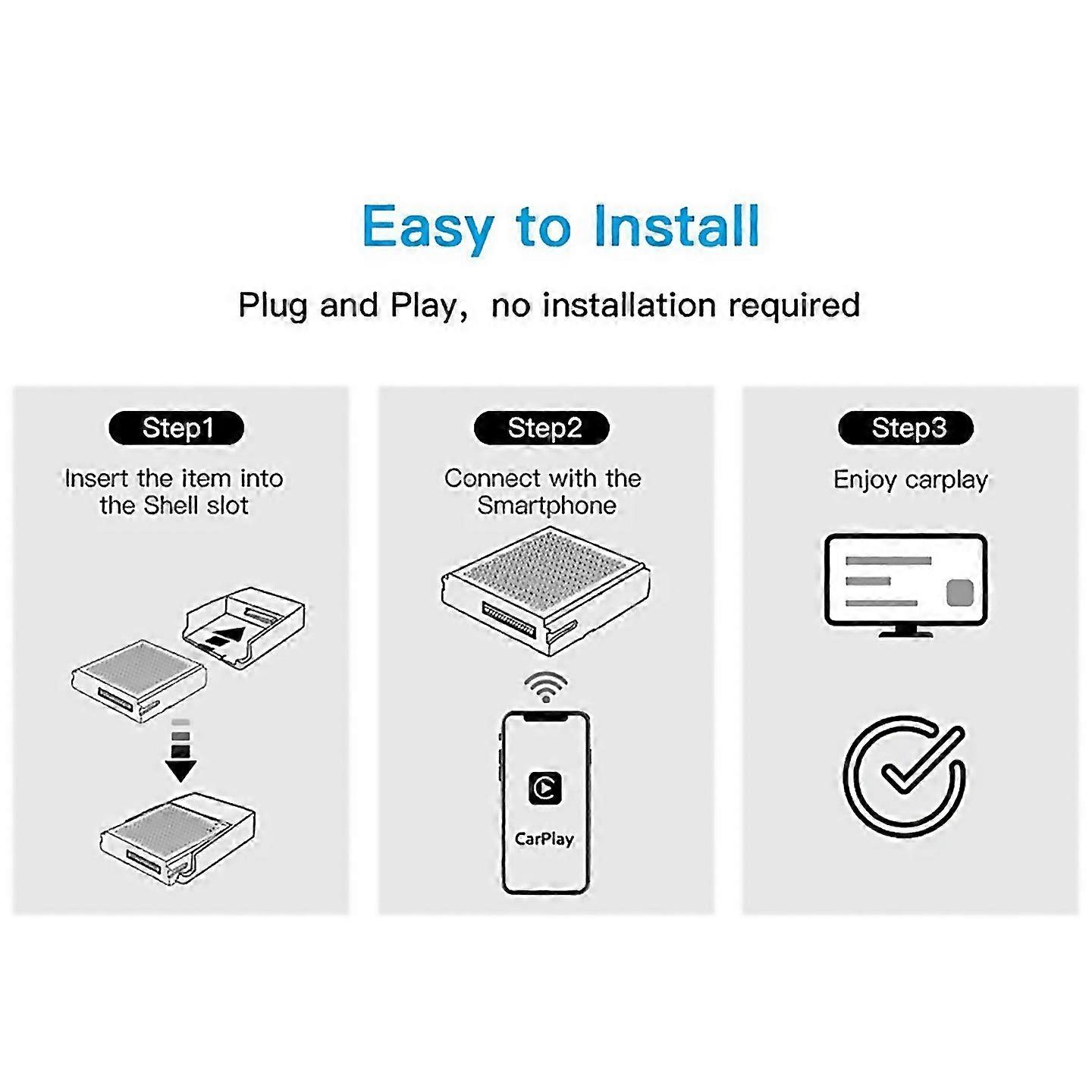 For Wireless Carplay Android Auto For Mercedes Benz A B C E Cla Gla Class