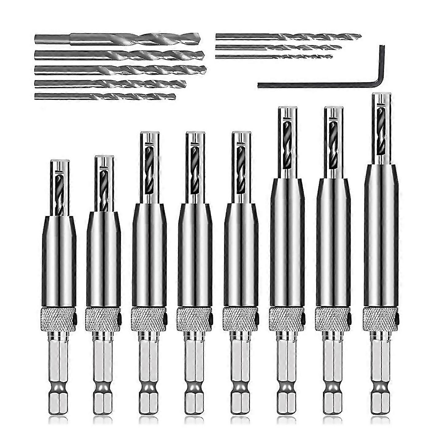 For 16pcs Self Centering Drill Bit Set14 Inch Hex Shank For Window