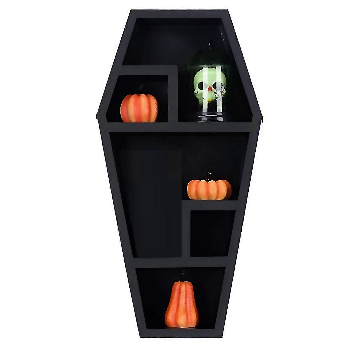 For Coffin Shelf Solid Pvc Floating Wall Shelves For Home Bedroom Black
