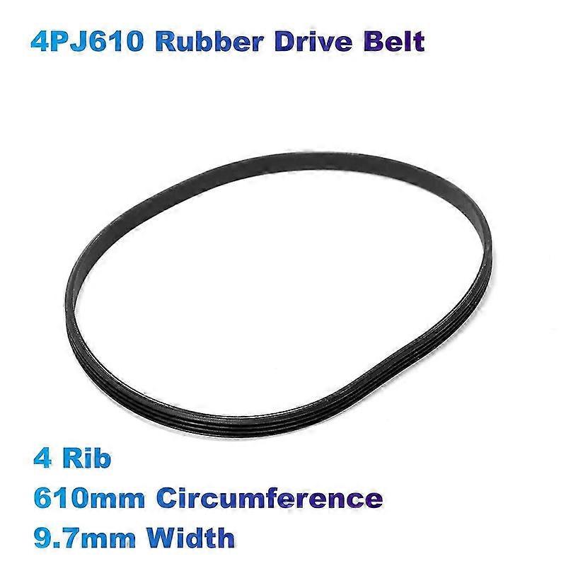 4PJ610 Rubber Drive Belt 4 Rib 610mm Circumference 97mm Width Compatible With Metabo / Electra Beckum Band Saw(7233190017)