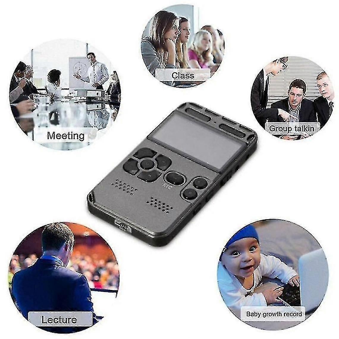 Voice Recorder 8GB oplaadbare LCD digitale audio geluid voice recorder dictafoon