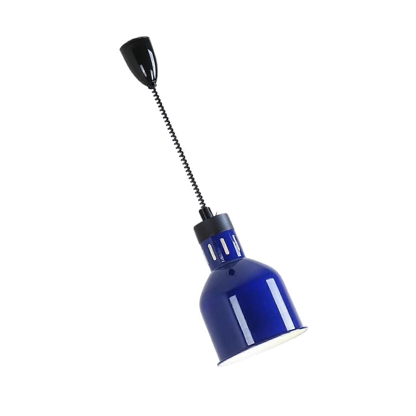 Hanging Retractable Heat Lamp for Food, E27 Buffet Warming Light, Adjustable Food Heat Lamp in Blue for Hot Food and Fries