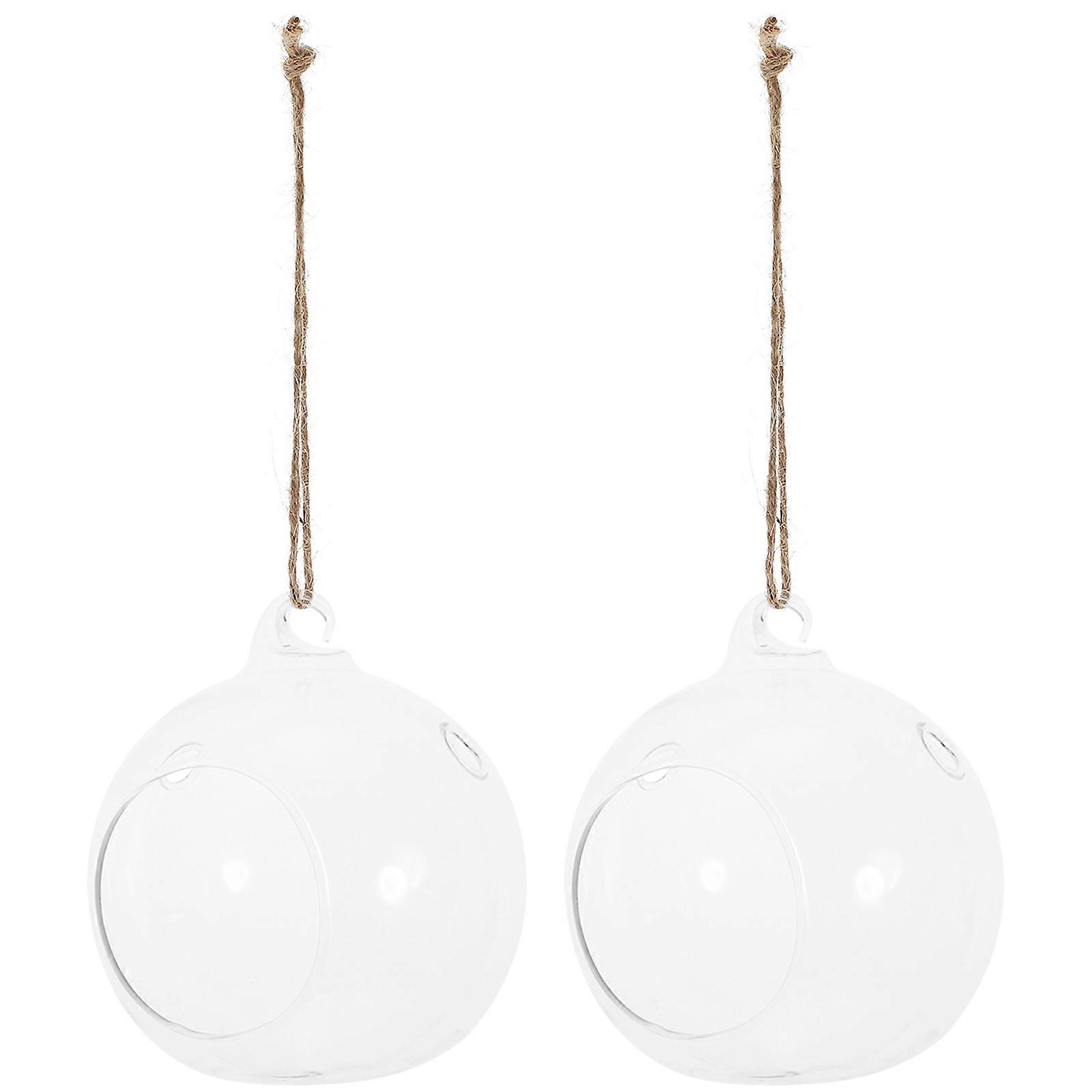 Glass Globe Hanging Terrarium for Home Use with 8Pcs Transparent Globes