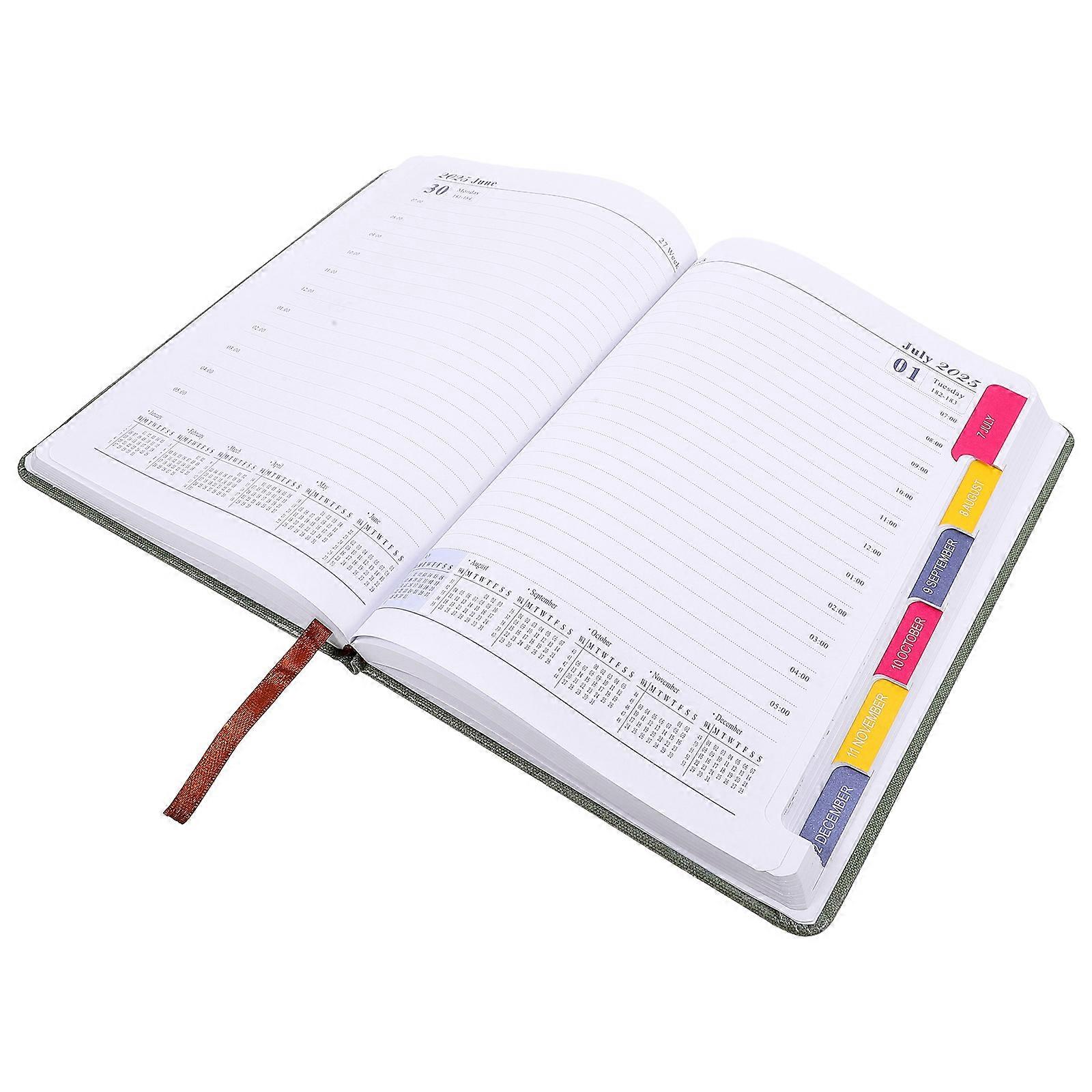 Time Management Notebook Daily Planner Notebook for Office 2Pcs 2025 Planner