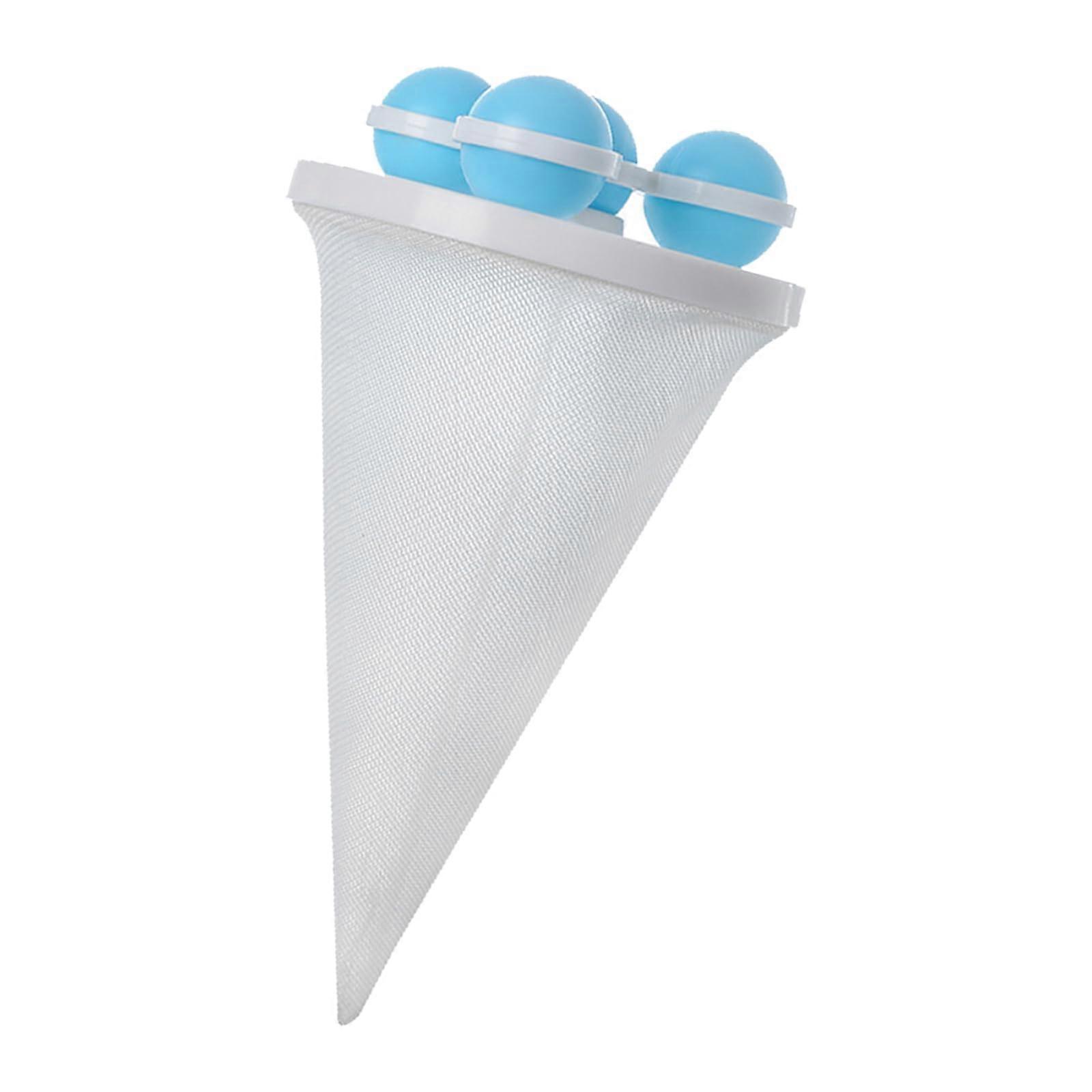 Nylon Laundry Net Filter Bag For Washing Machine, Hair Catcher, Reusable Lint Trappers, Blue