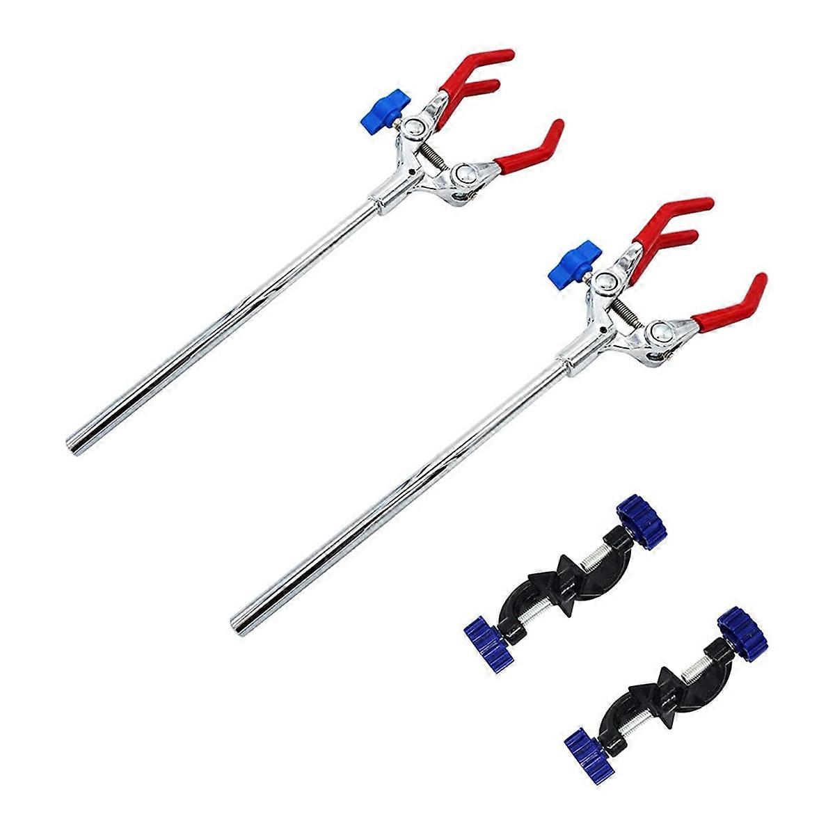 Adjustable Lab Clamp with 3 Prong Finger Design and Scientific Extension - Reliable Bosshead Clamp H
