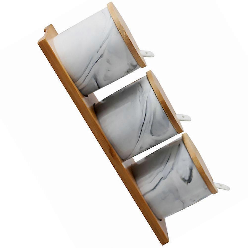 Marble Design Ceramic Spice Jar Set for Storage 1Set Salt Pepper