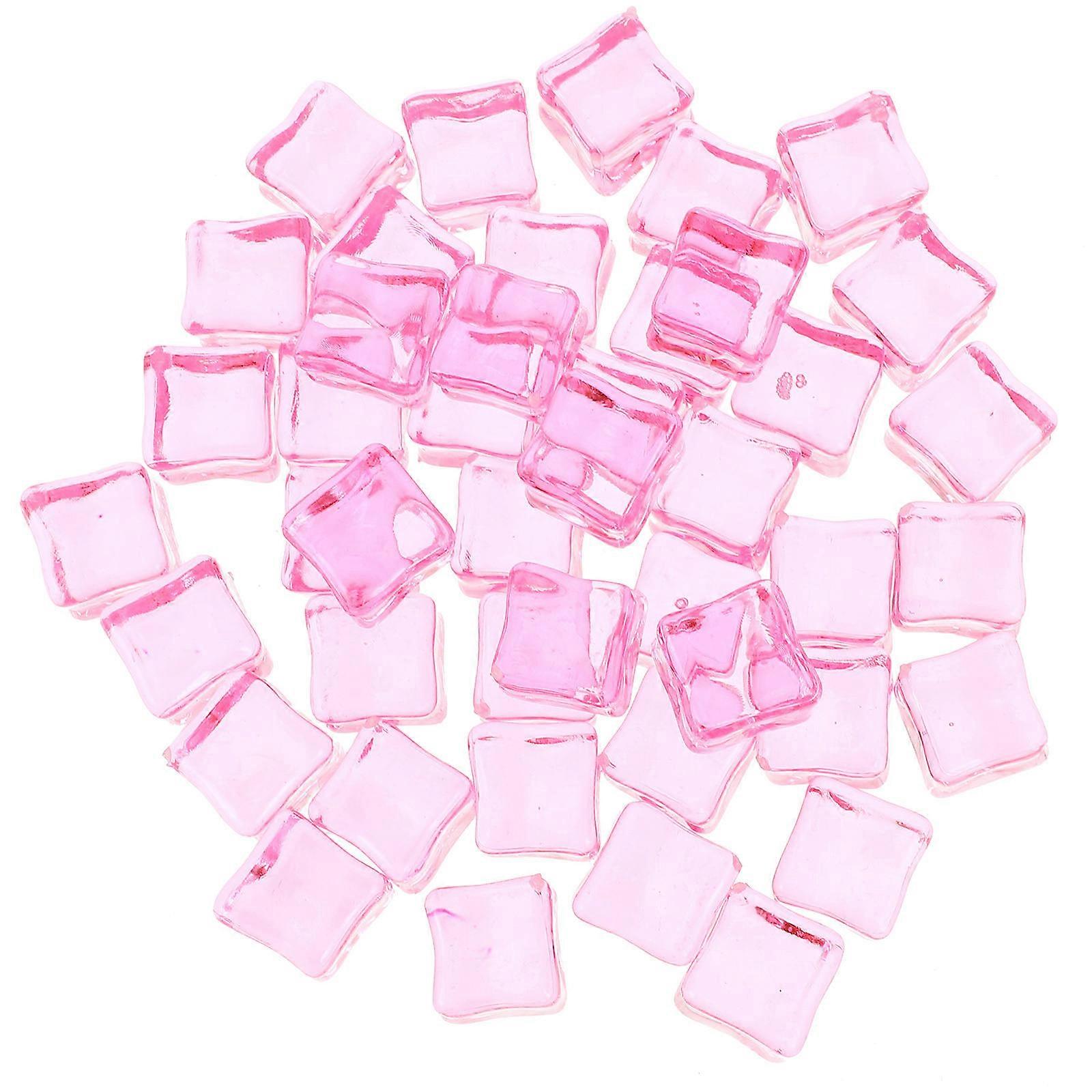 Reusable Plastic Ice Cube for Party 50Pcs Artificial Ice Cubes