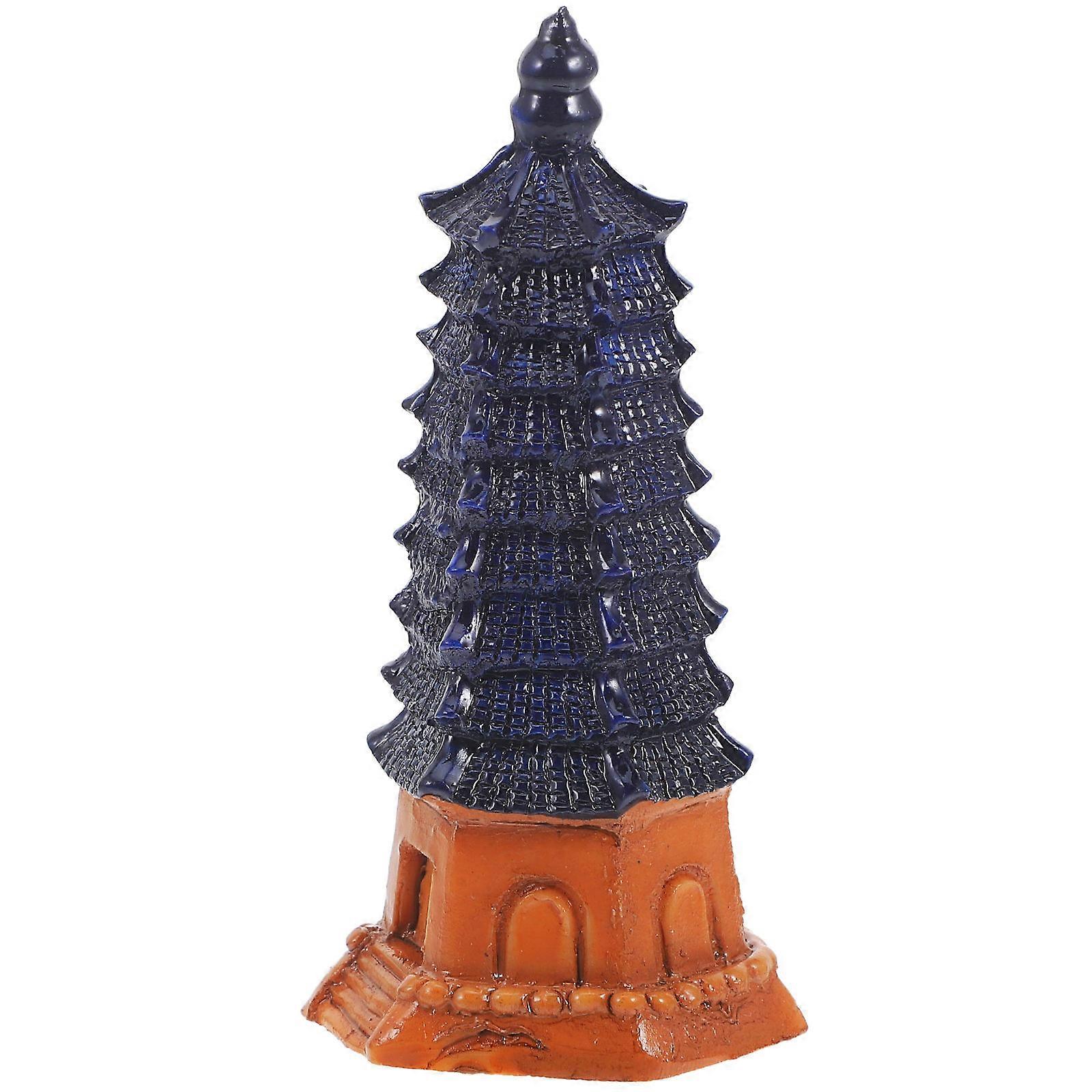 Traditional Tower Model Decorative Mini Resin Statues 3Pcs For Home Occasions