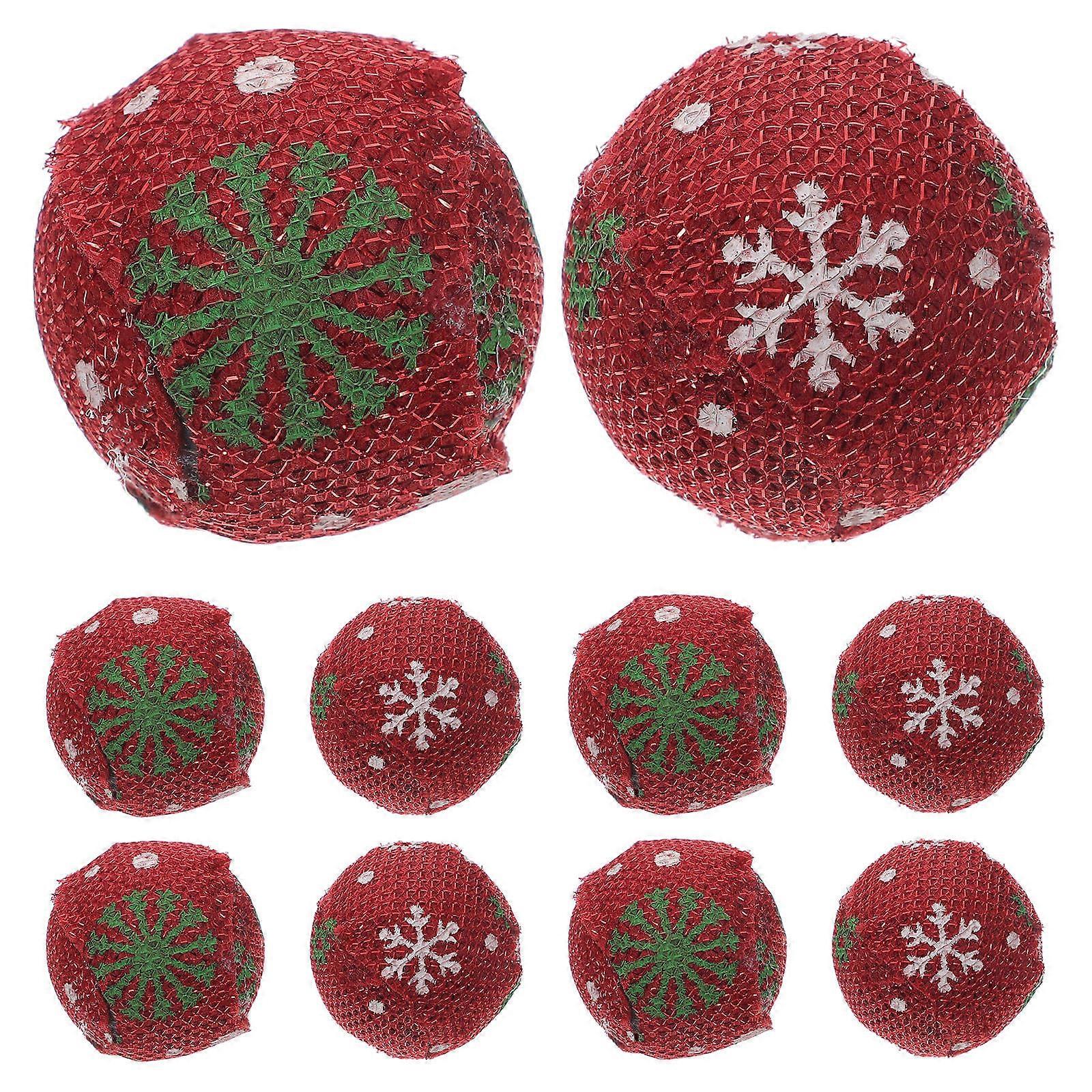 Cat Ball Toy Christmas Kitten Patch Ball for Pet Playing 30Pcs Random Color