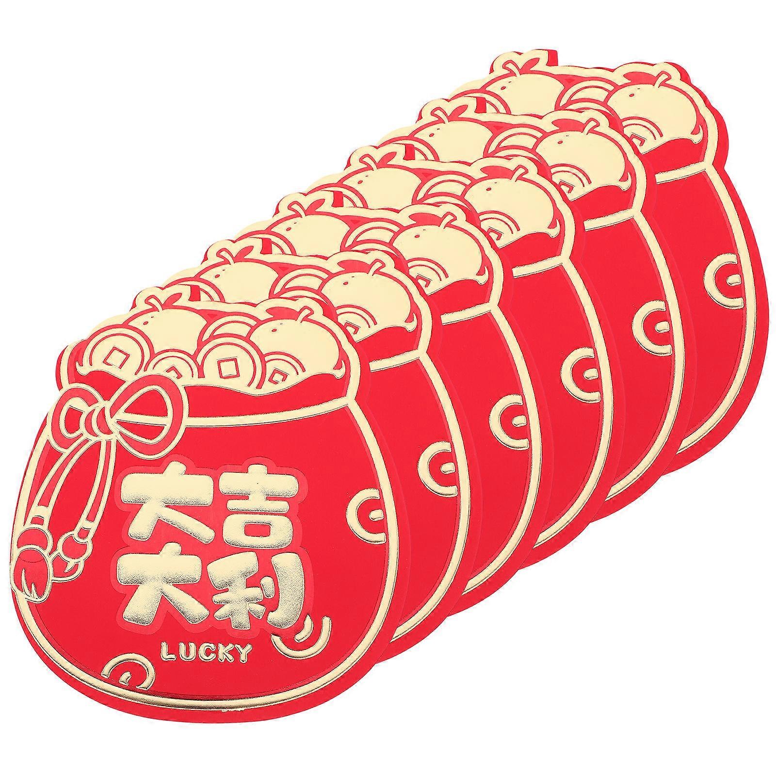 Chinese Style Red Envelopes Paper Packets for Storage 18Pcs