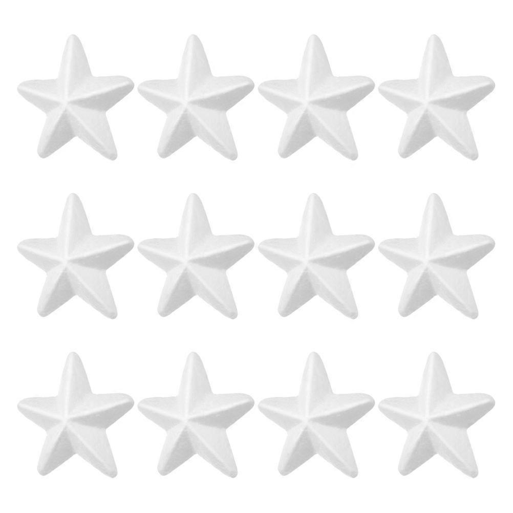 White Foam Star Shapes 36Pcs for DIY Creative Holiday Use