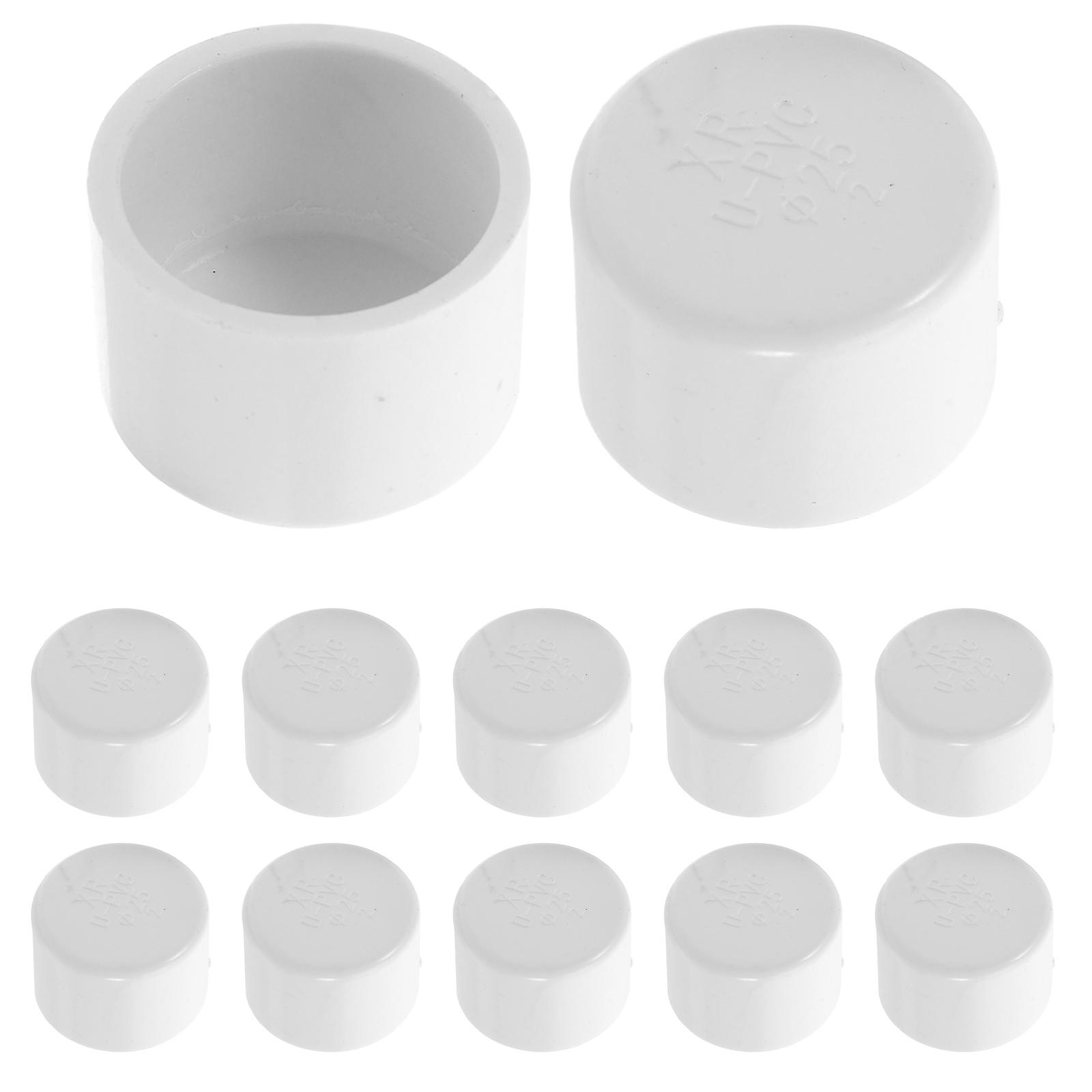 PVC Pipe End Caps for Water Pipe Fitting Plumbing 80Pcs White